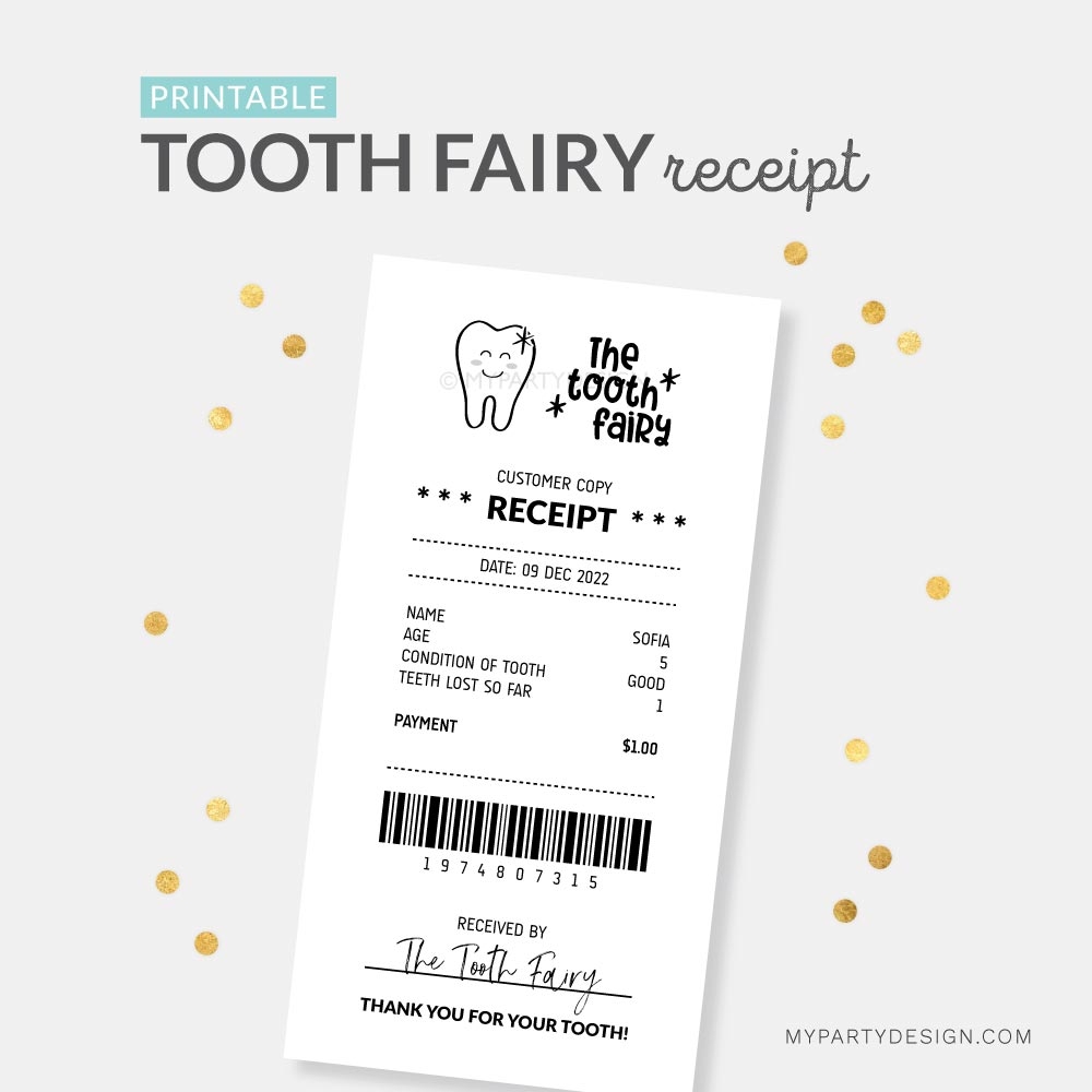 Tooth Fairy Template Free Printable Pdf