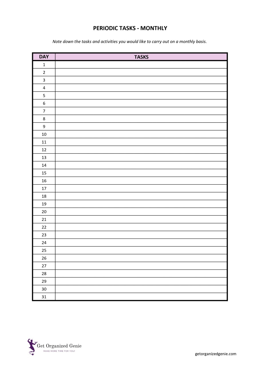 Organization List Template