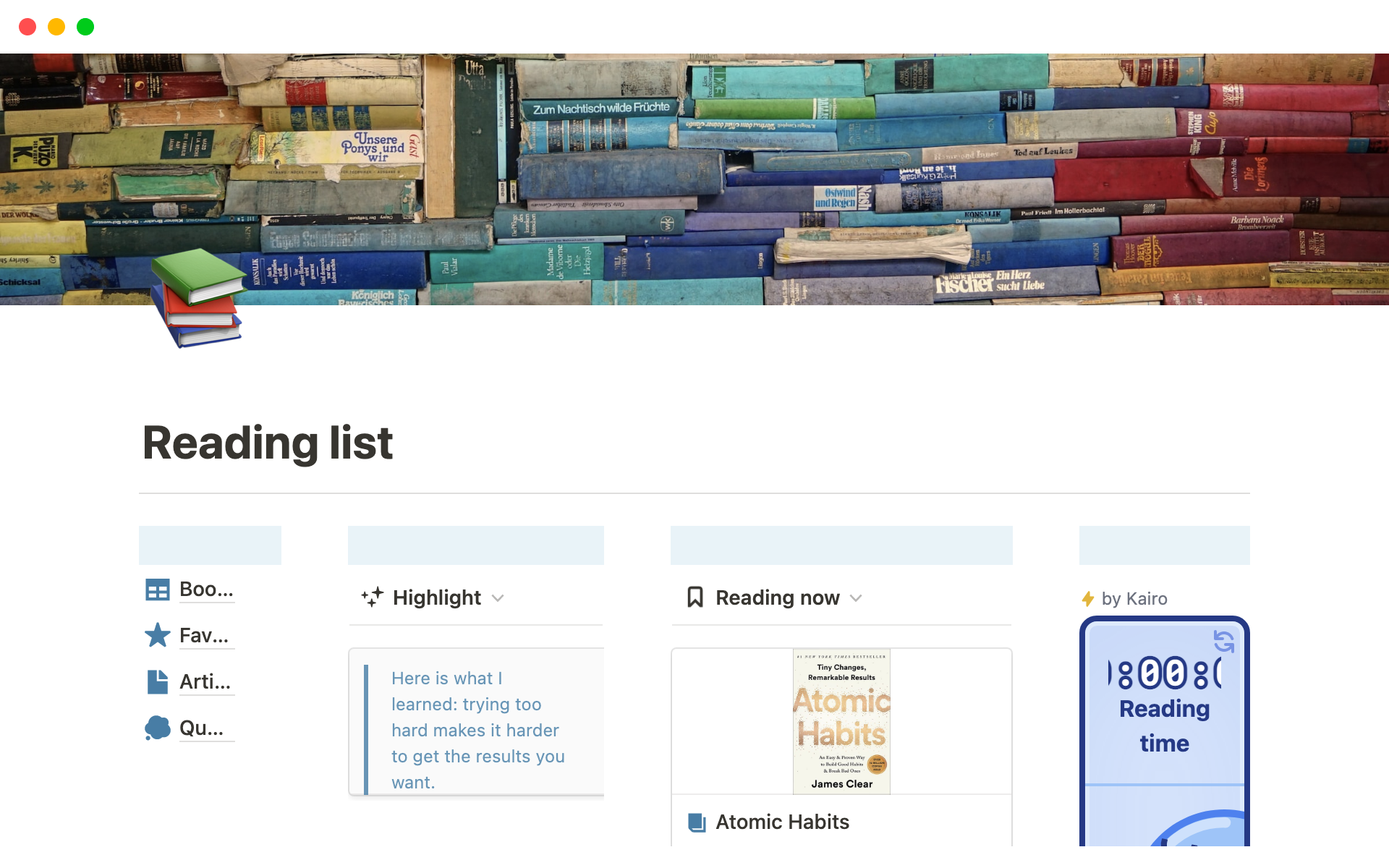 Reading List Template By Arlaine Gabriela Braga Notion Marketplace