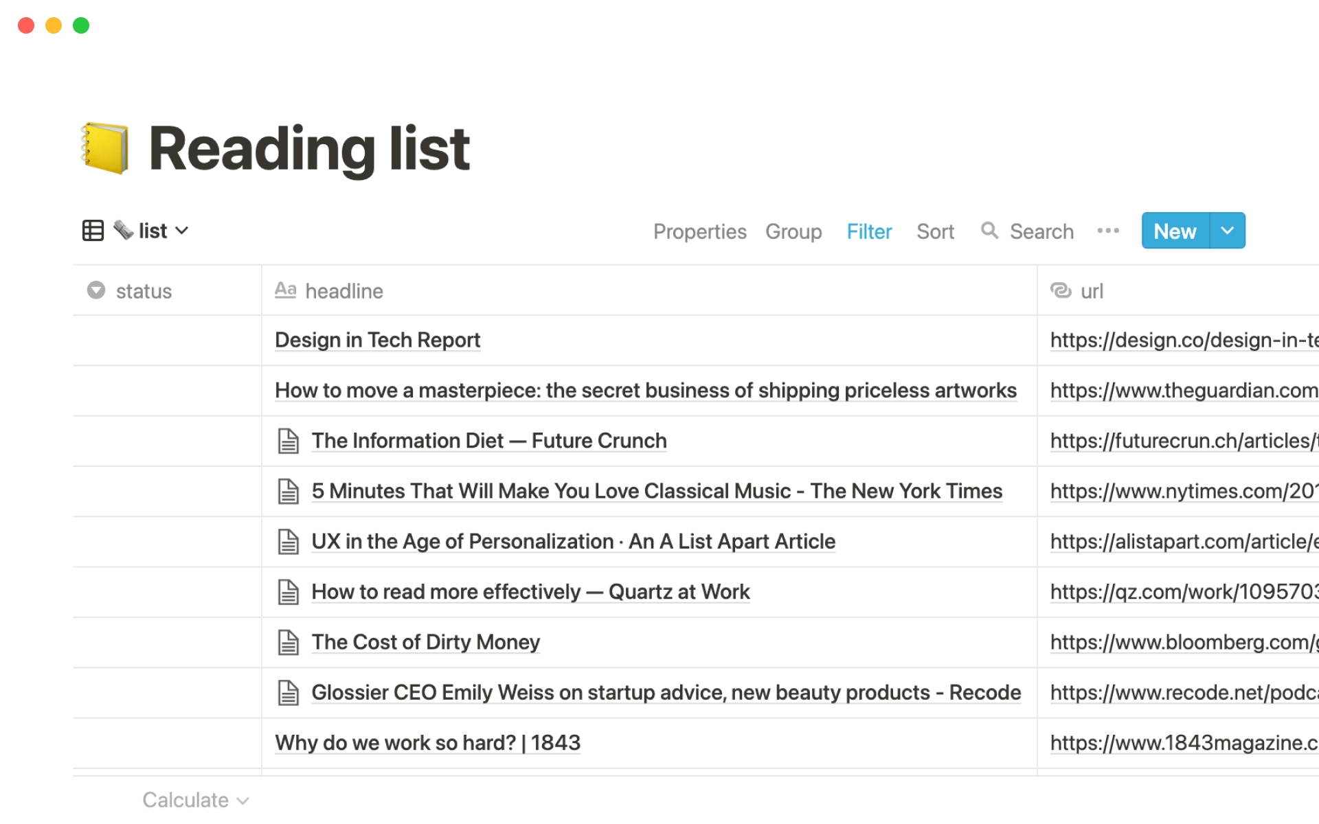Reading List Template Notion Marketplace