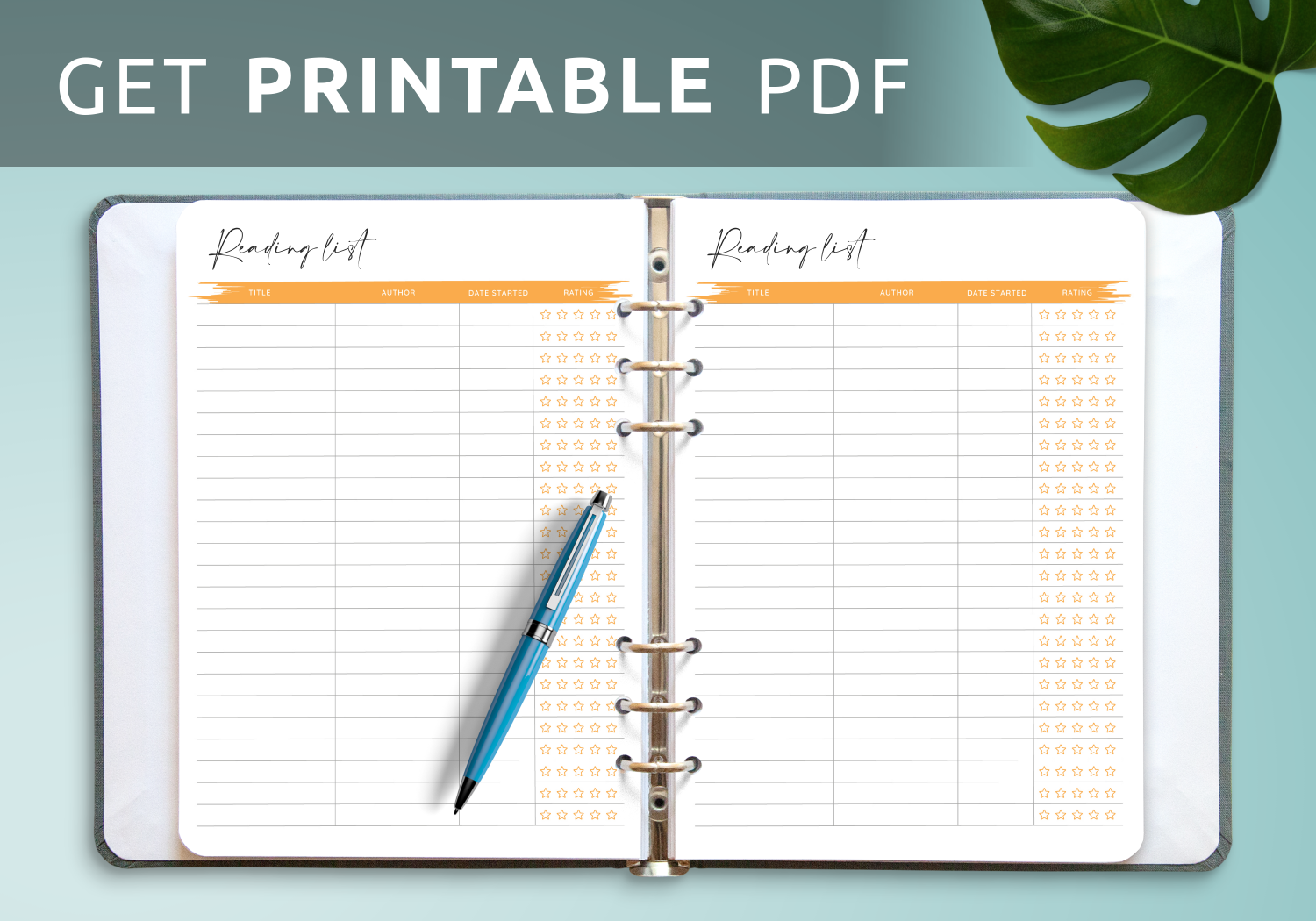 Reading List Template