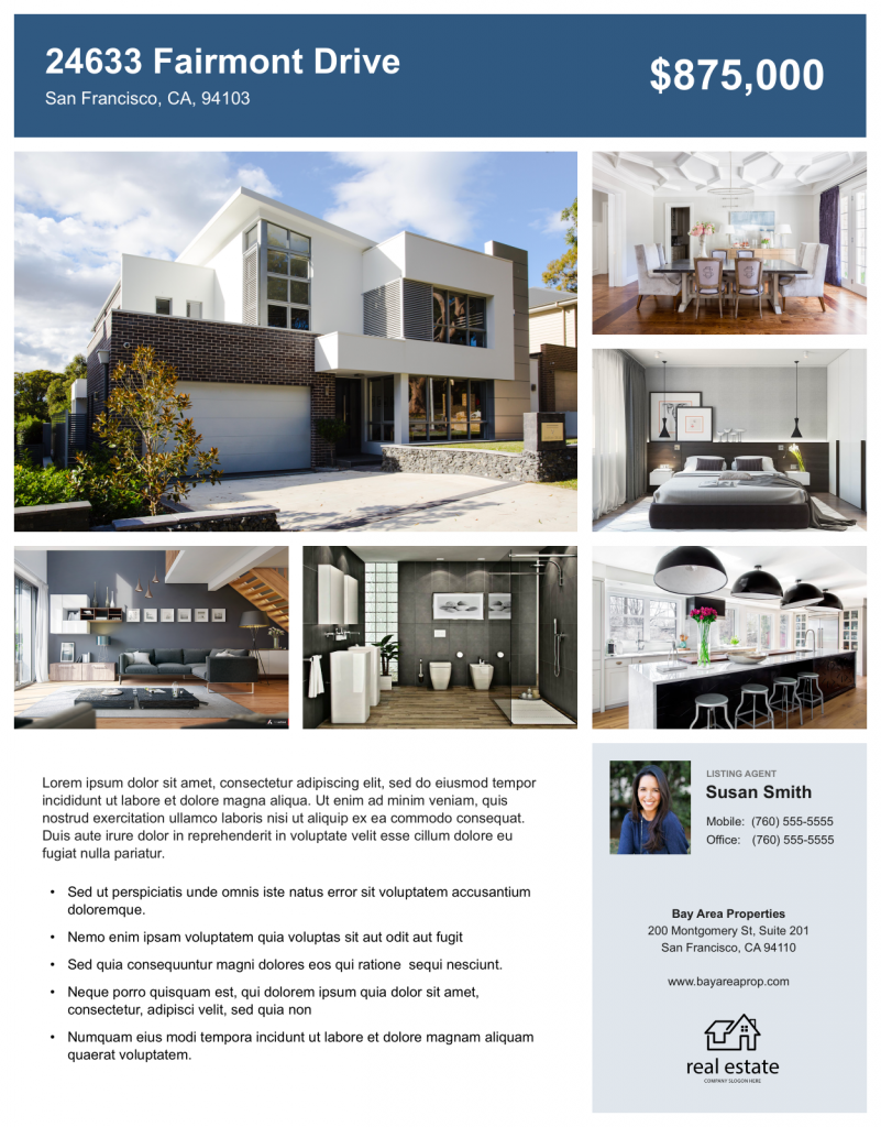Real Estate Flyer Template Zillow Premier Agent Blog