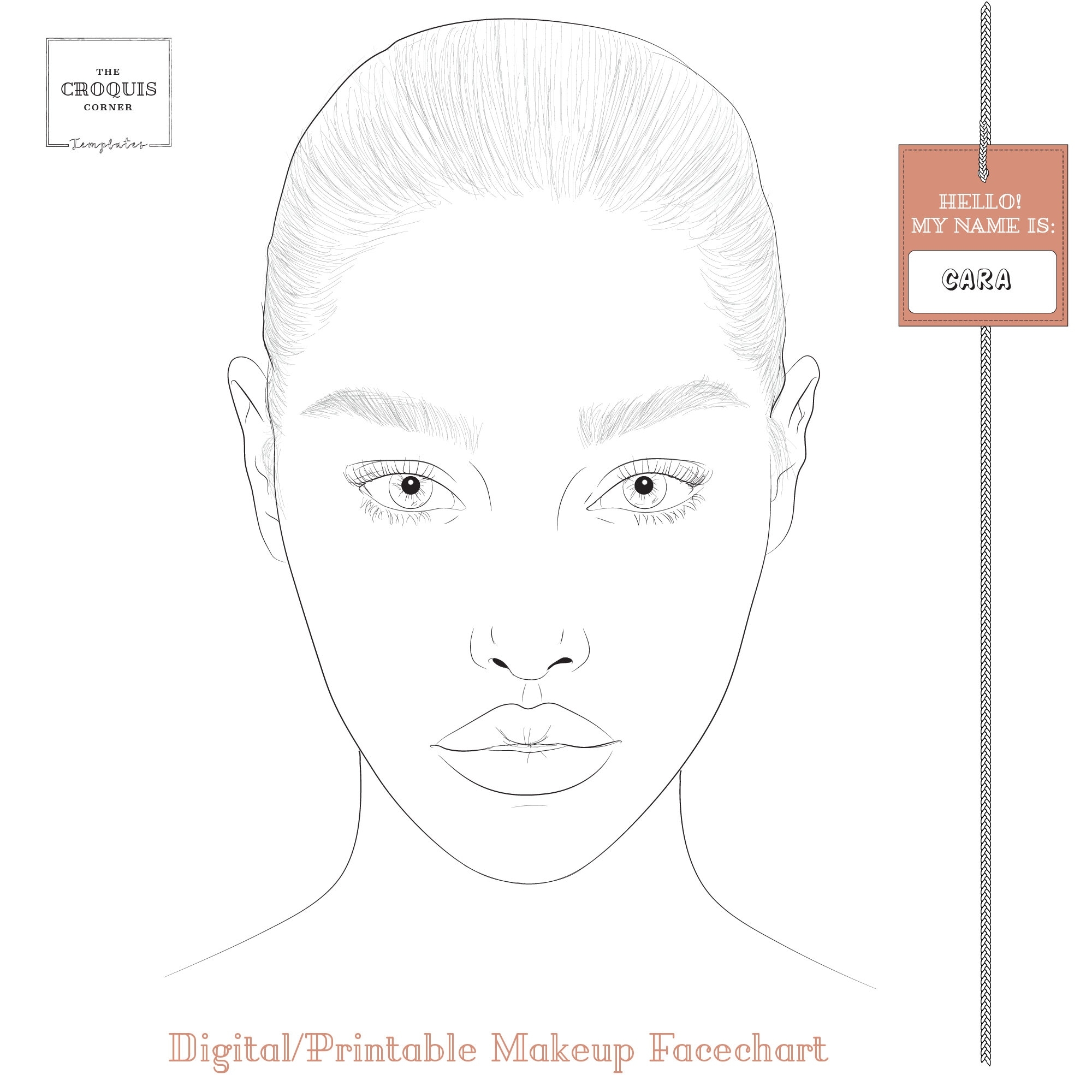 Makeup Face Chart Template