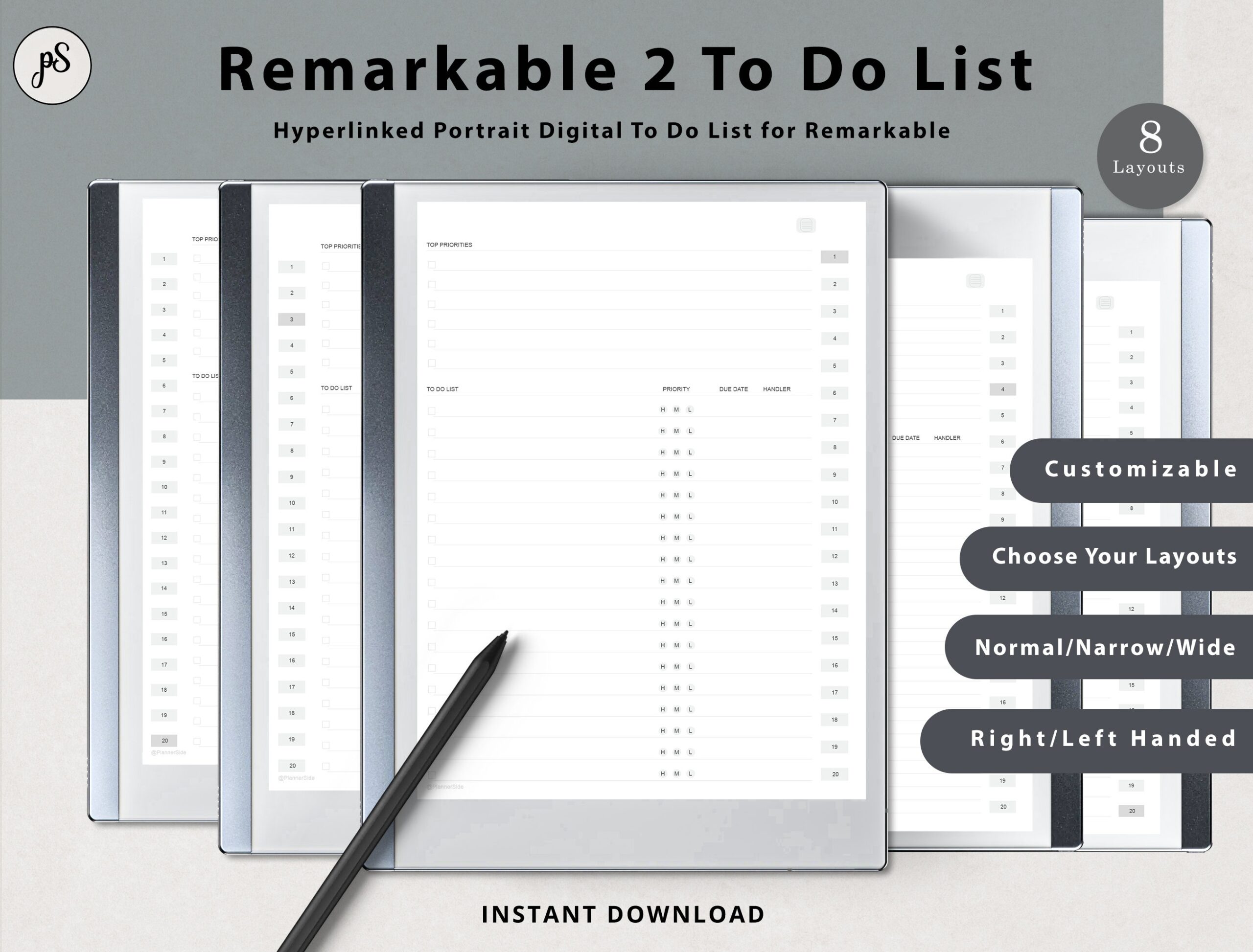 Remarkable 2 Templates To Do List For Remarkable 1 U0026 2 Template Etsy