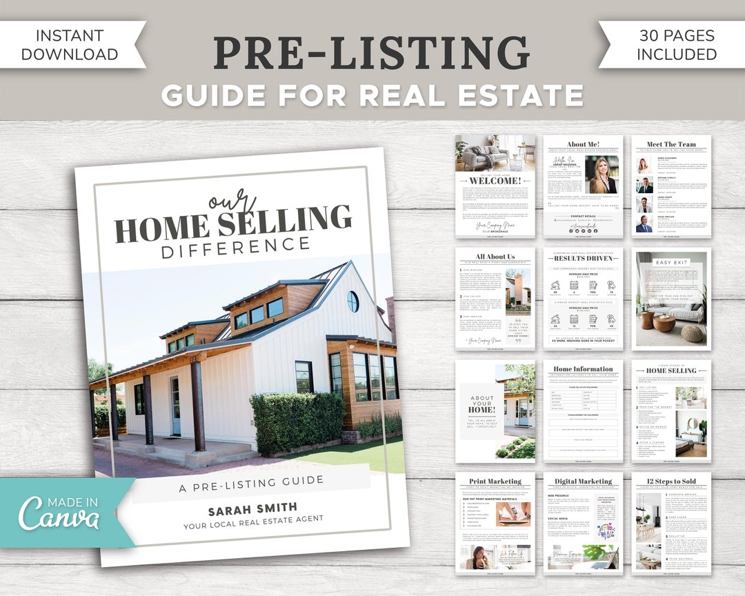 Pre Listing Packet Template