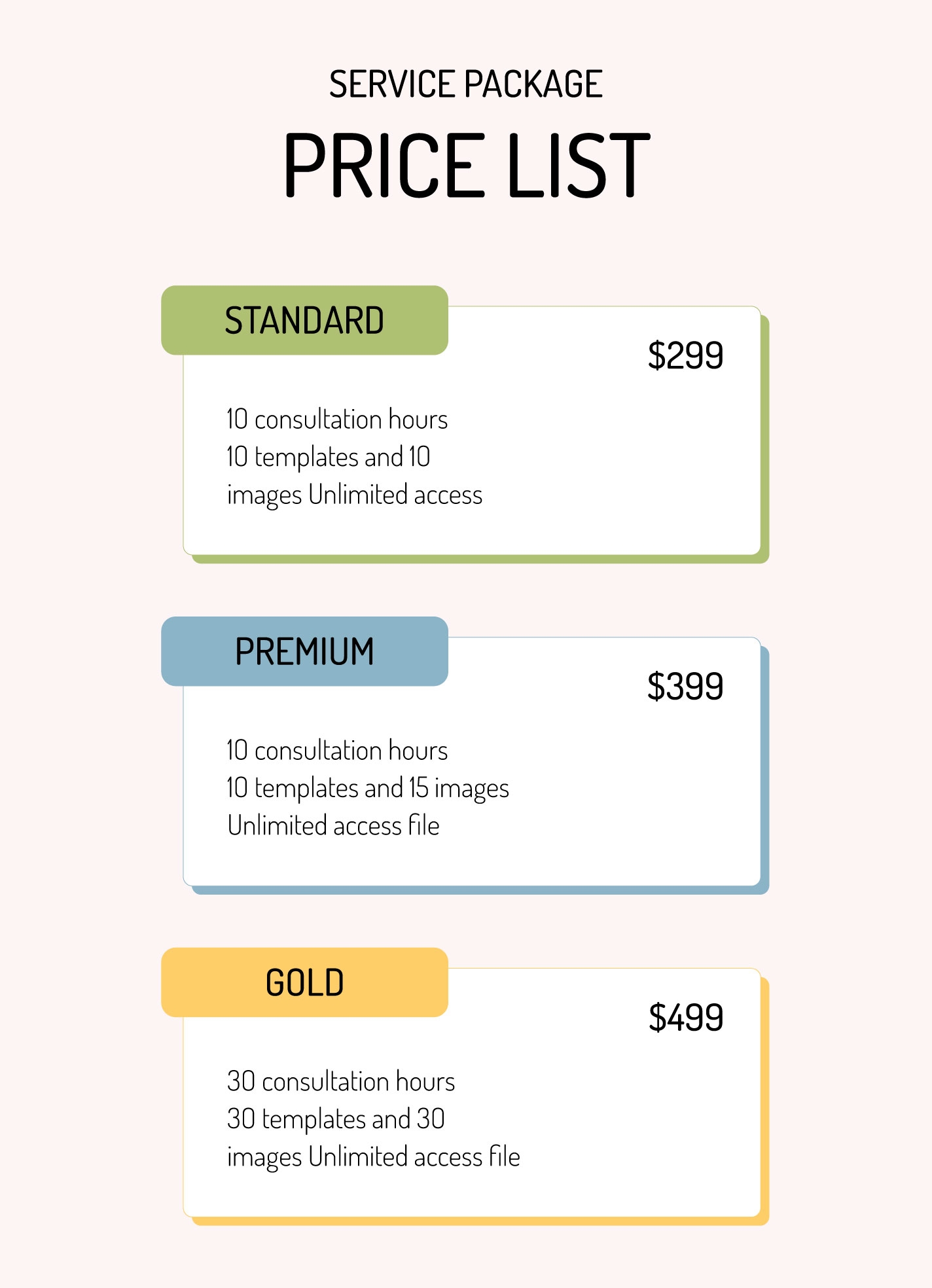 Service Price List Free Google Docs Template Gdoc io