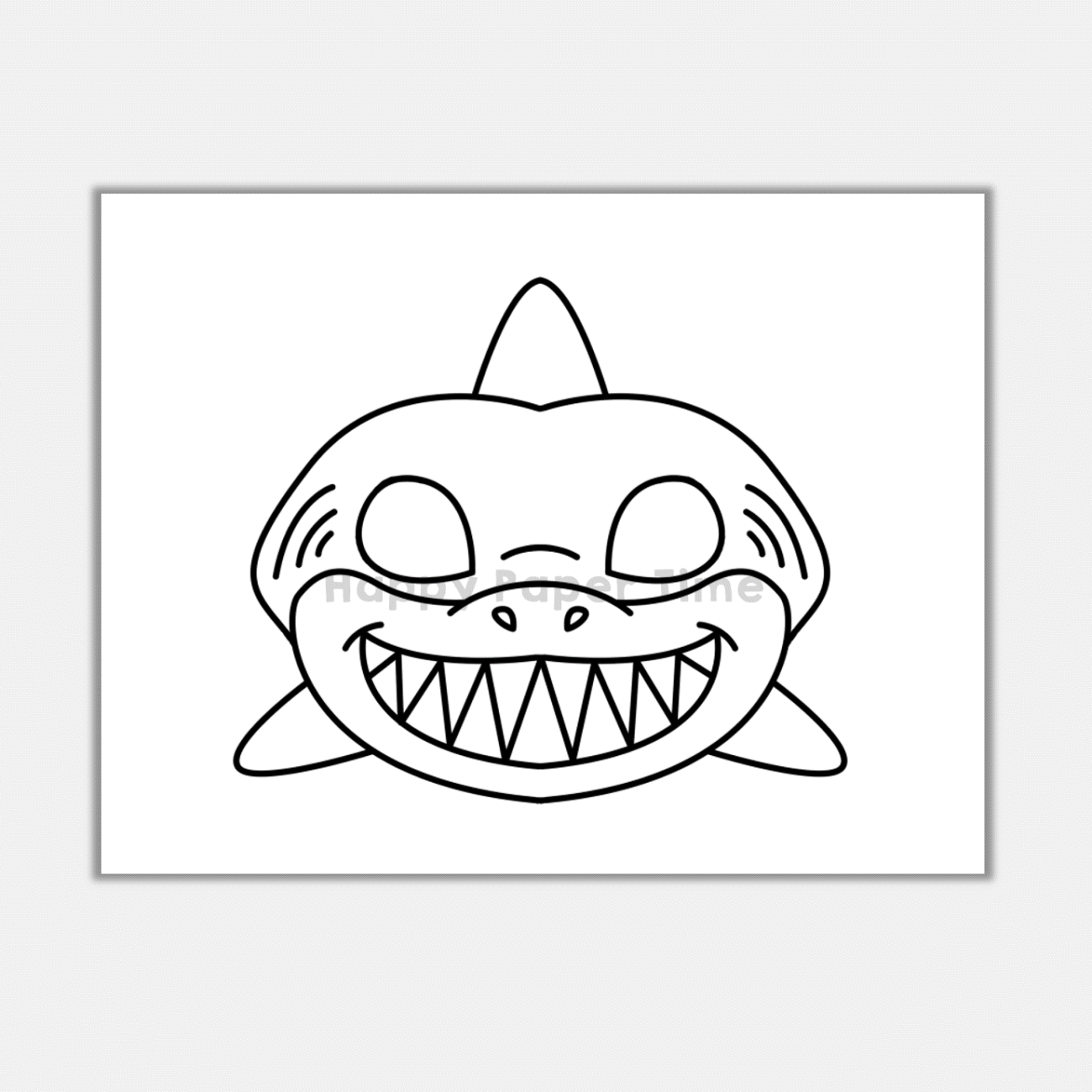 Shark Paper Mask Printable Ocean Sea Animal Coloring Craft Activity Costume Made By Teachers