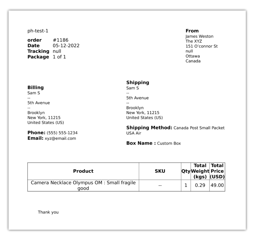 Edit Packing Slip Template Shopify