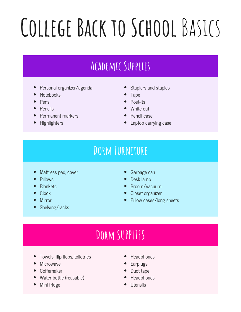 Simple School Shopping List Checklist Template Venngage