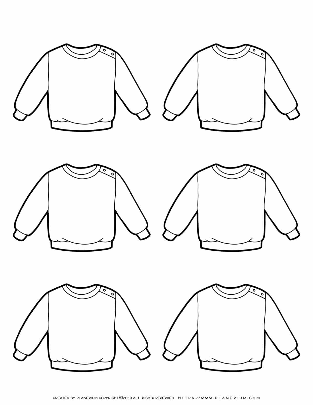 Printable Blank Sweater Template