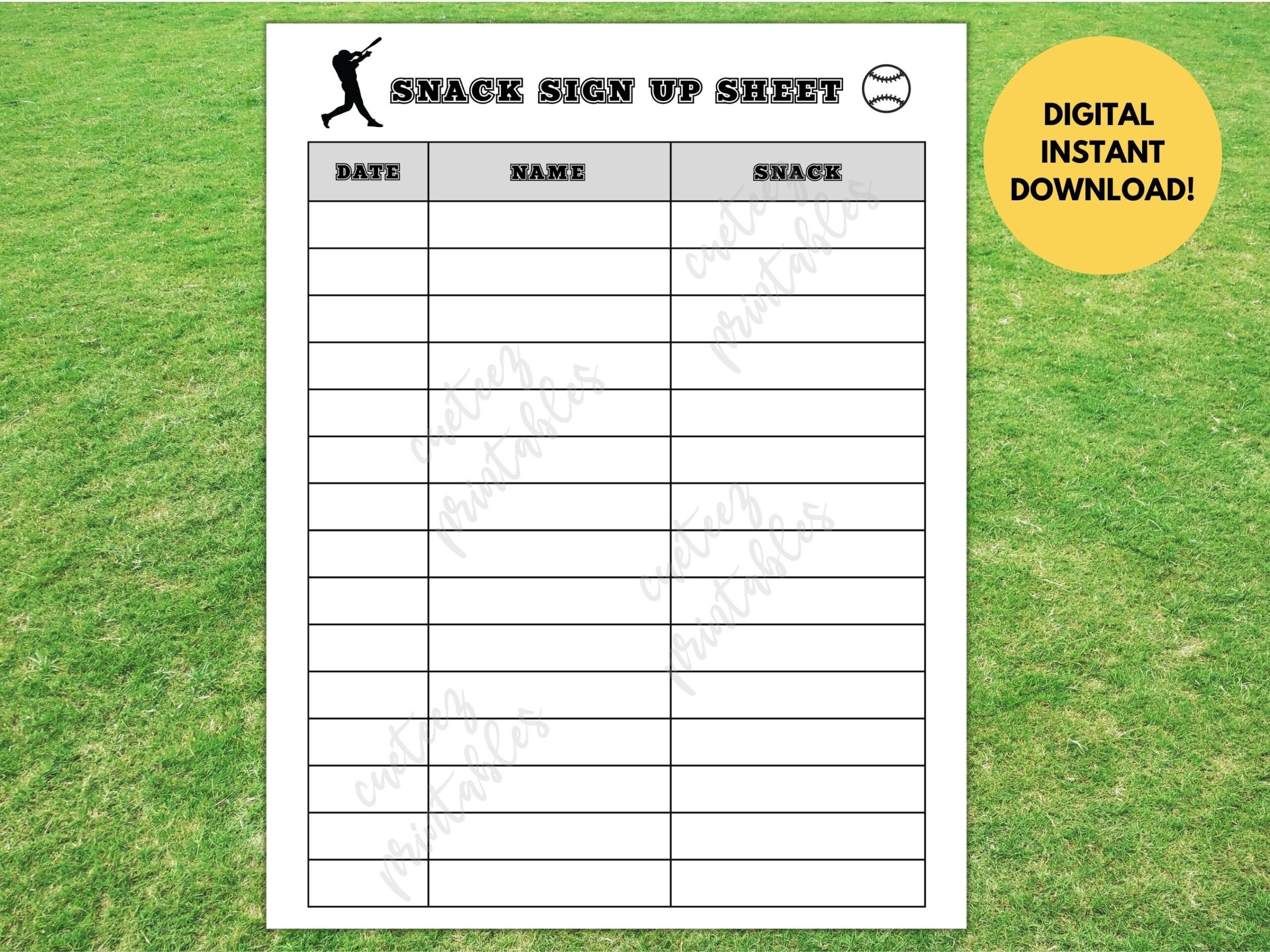 Snack List Template