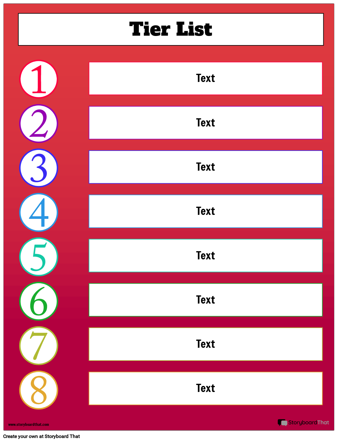 Tier List Templates
