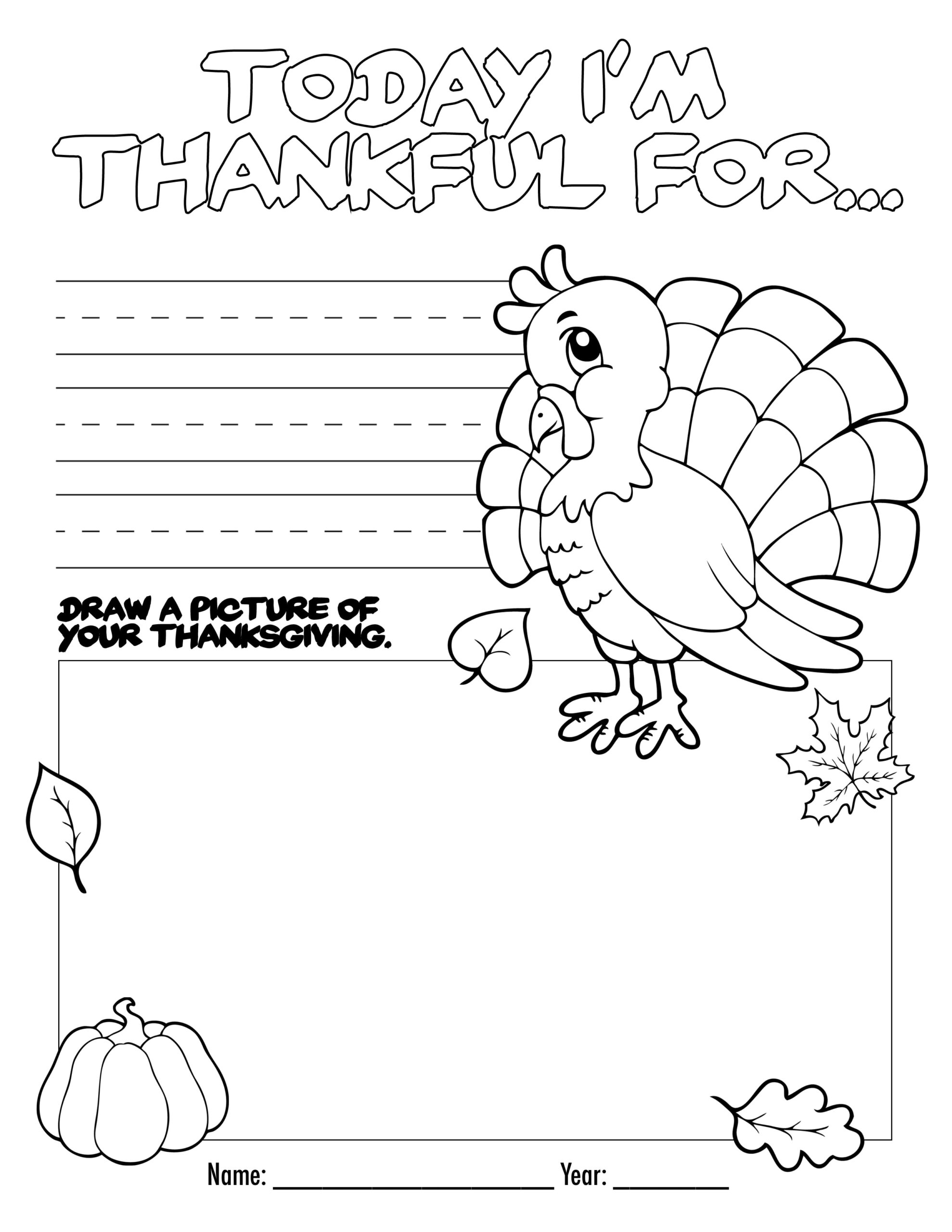 Free Printable Thanksgiving Coloring
