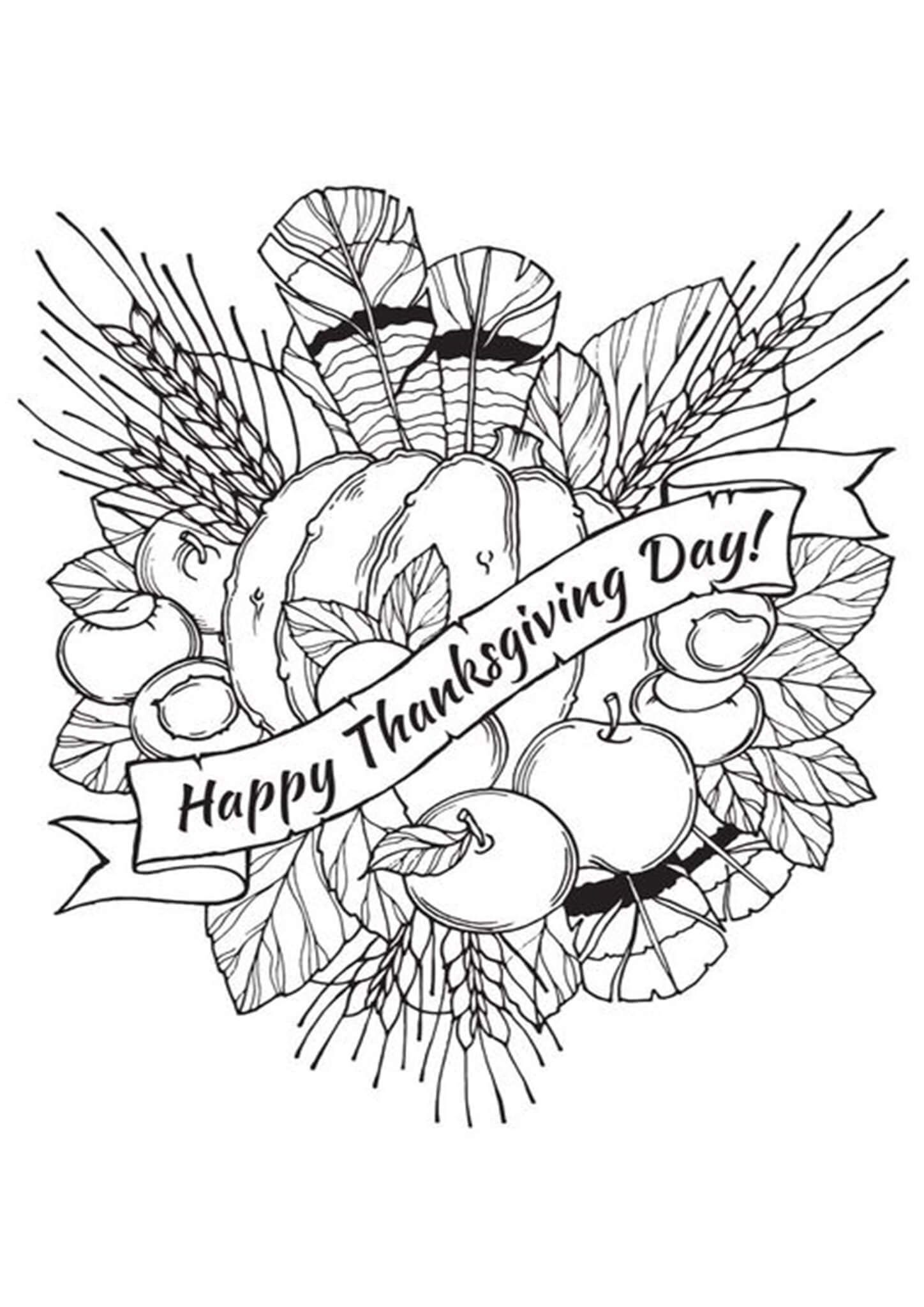 Free Printable Coloring Sheets For Thanksgiving