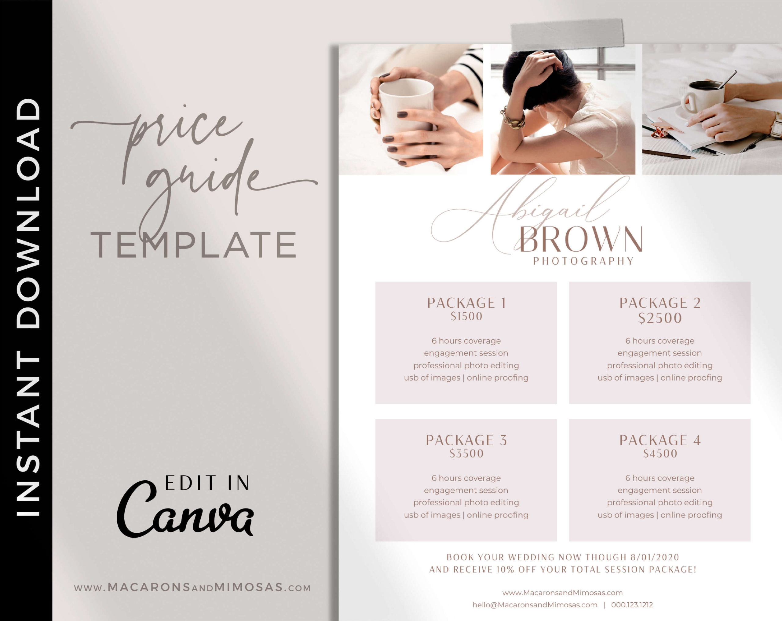 Photography Pricing List Template