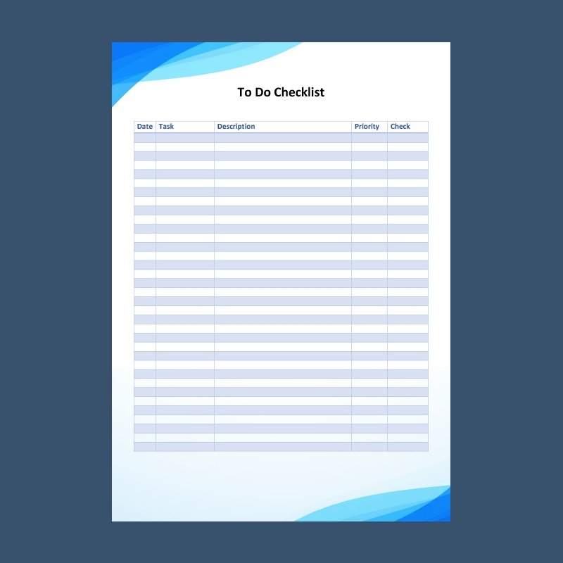 To Do List Template For Word