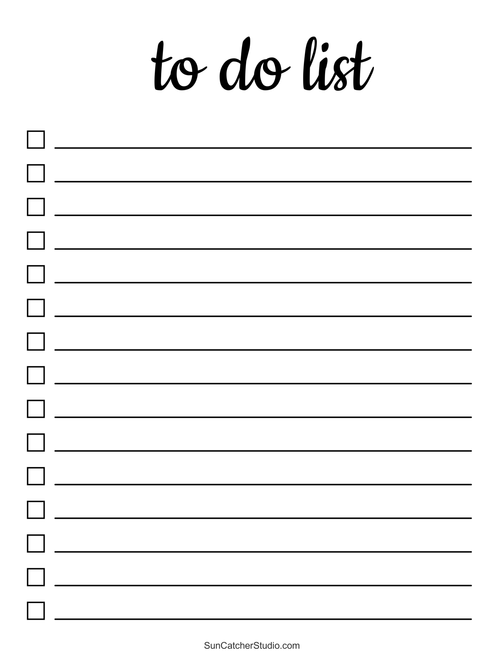 To Do List Templates Free