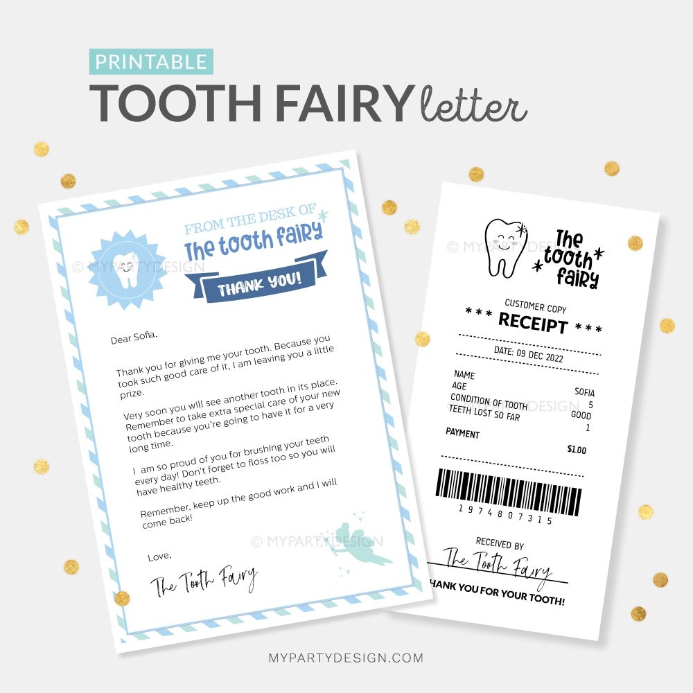 Tooth Fairy Letter Template Free Printable