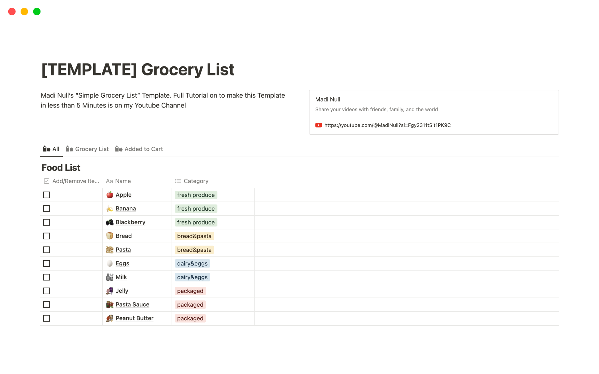 Top Free Shopping List Templates Notion Template Marketplace