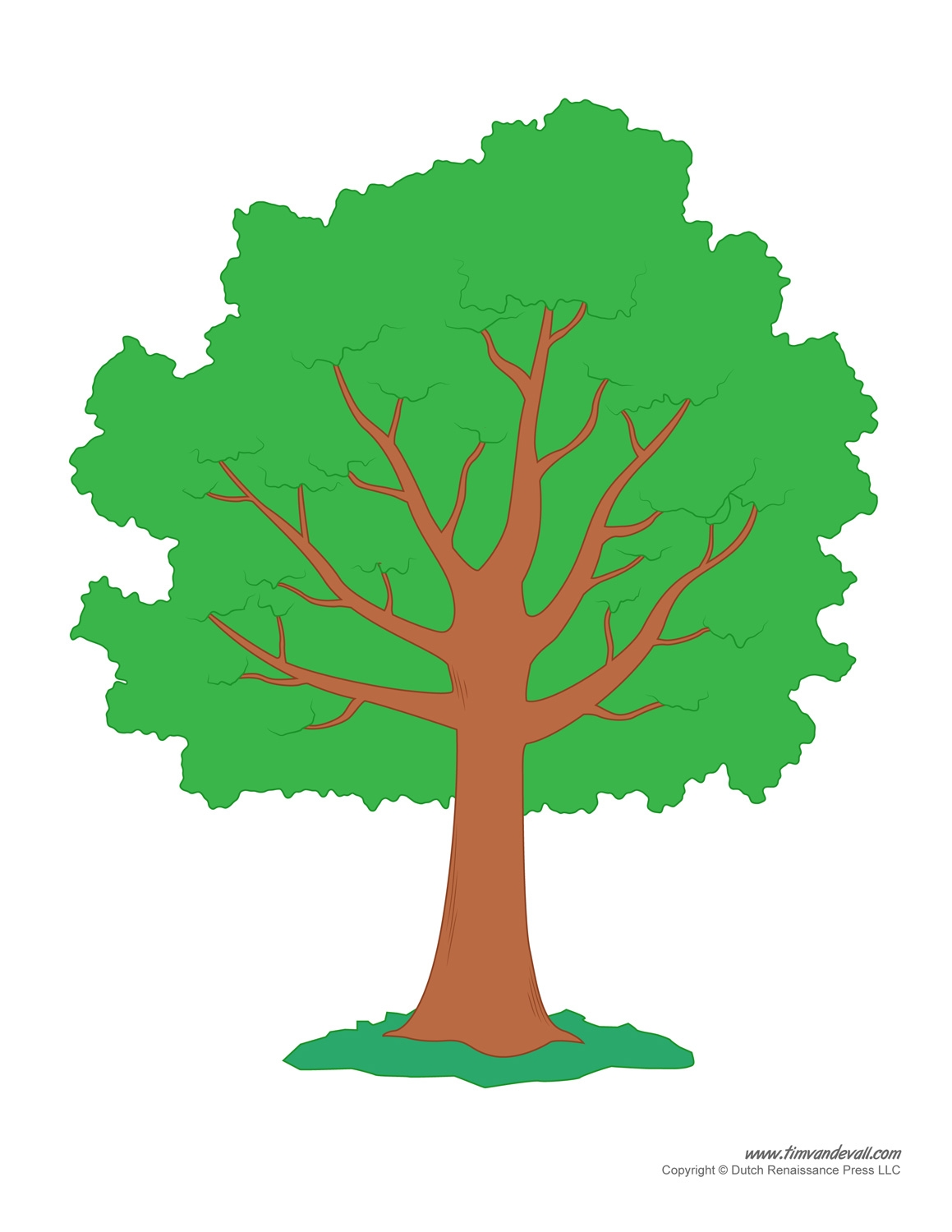 Free Printable Color Tree Template