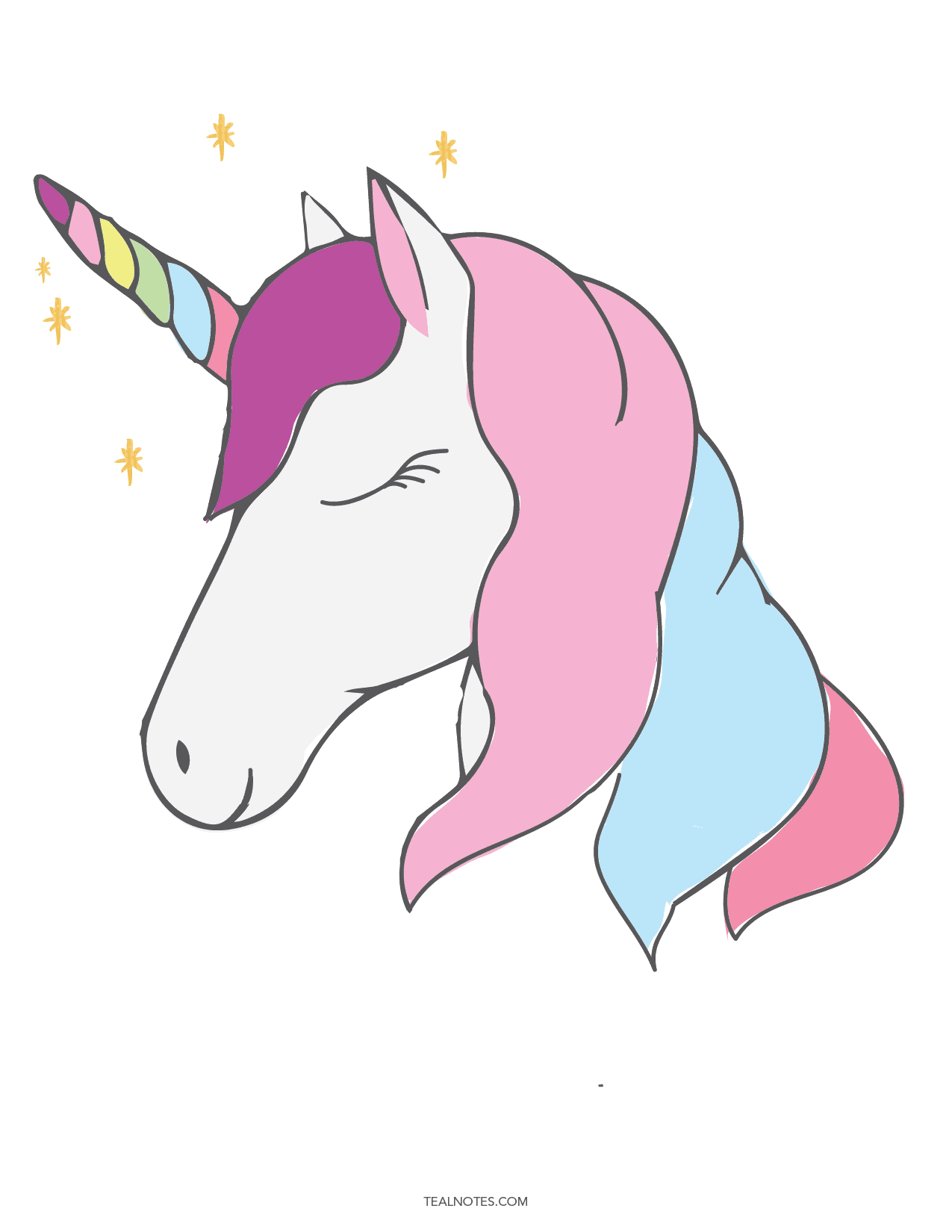 Unicorn Template Printable Free