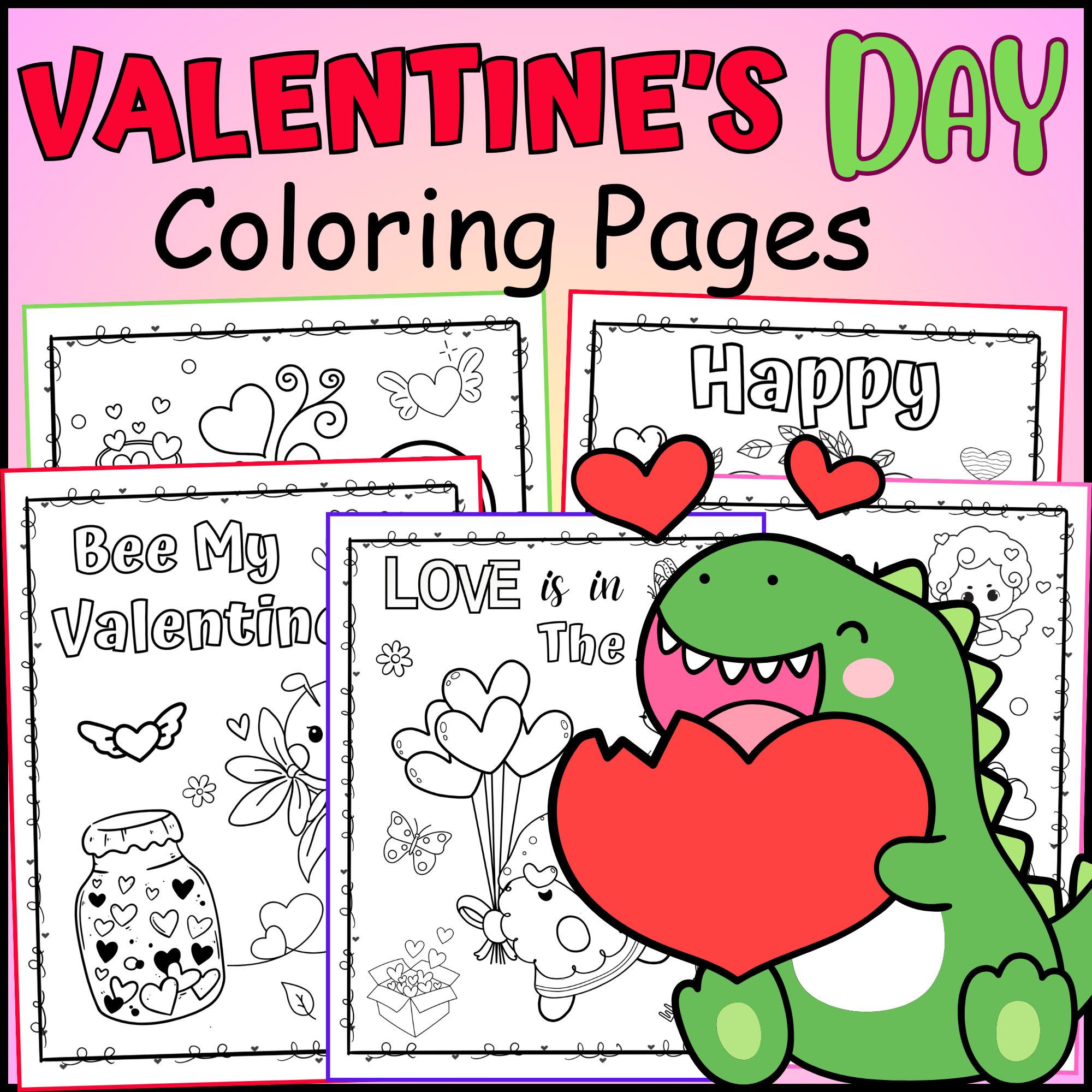 Free Printable Kids Valentines Coloring Pages