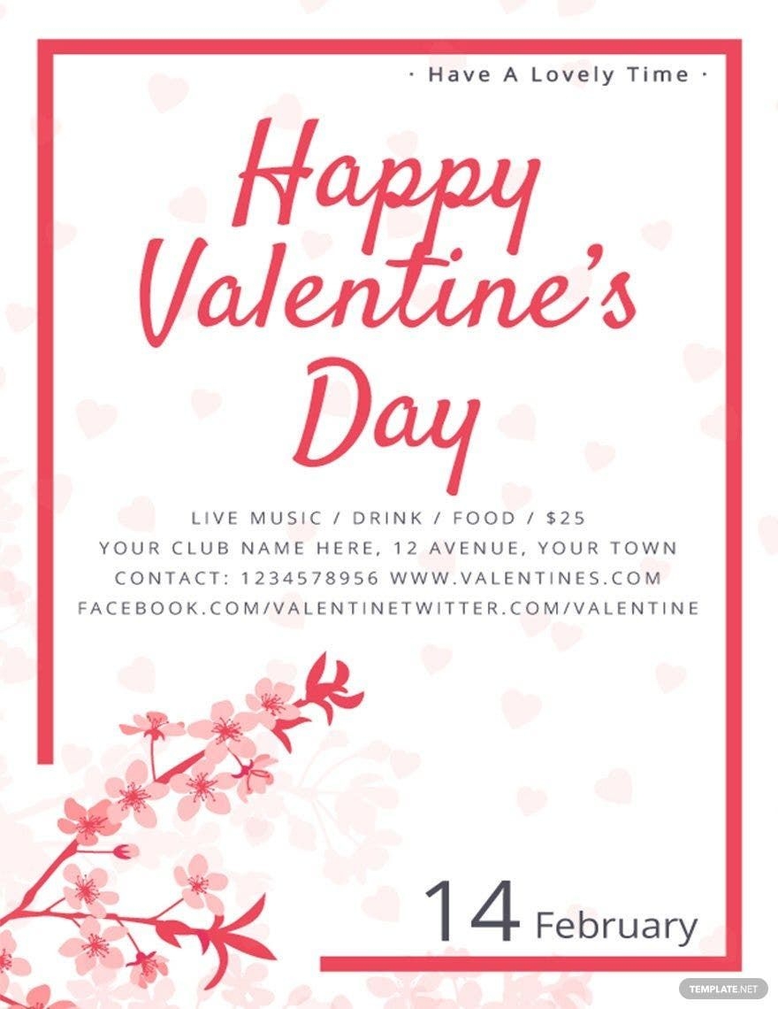Valentine Day Flyer Templates Free Printable