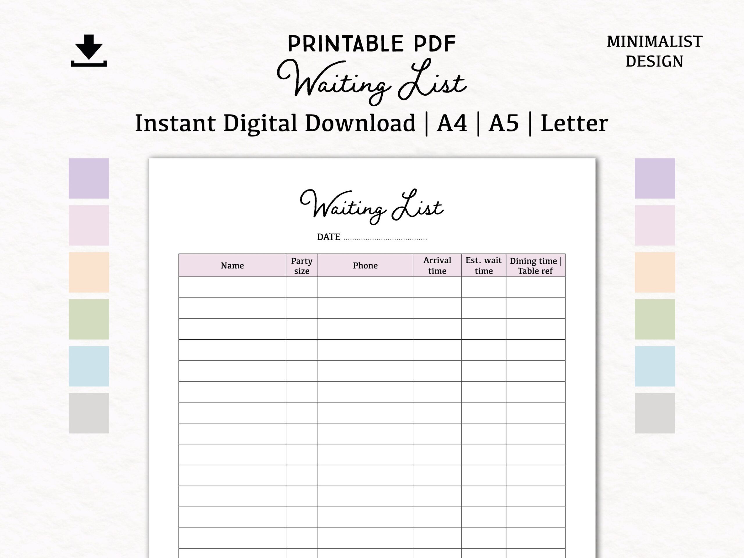 Wait List Template