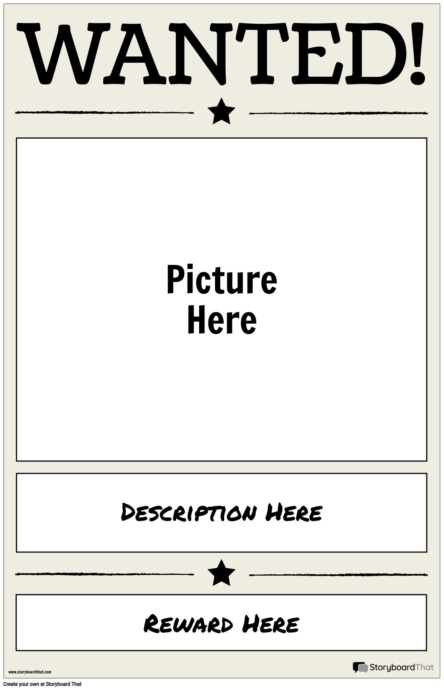Wanted Poster Template Printable Free