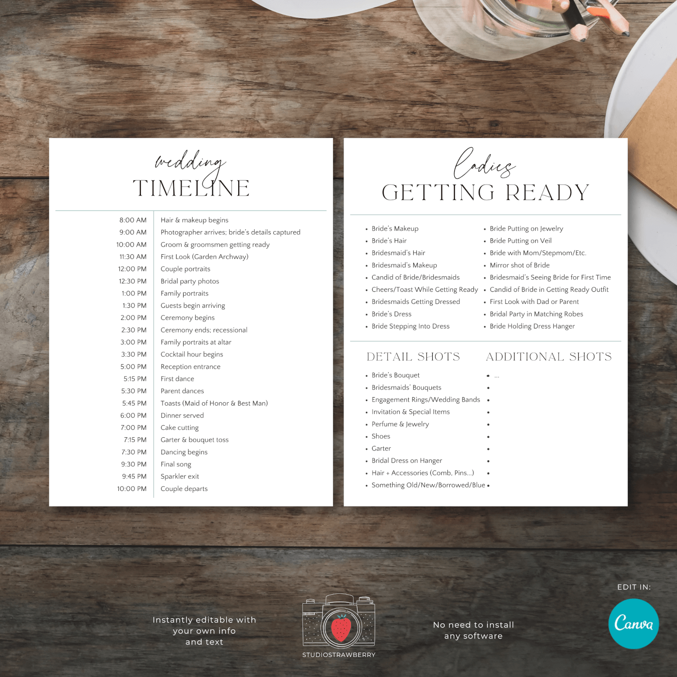 Wedding Photography List Template