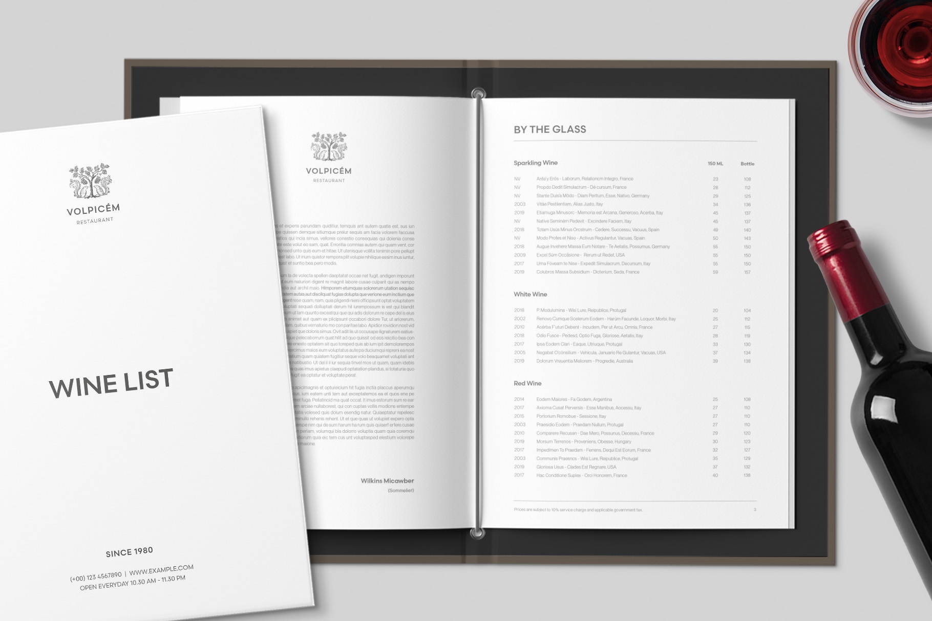 Wine List Template BrandPacks