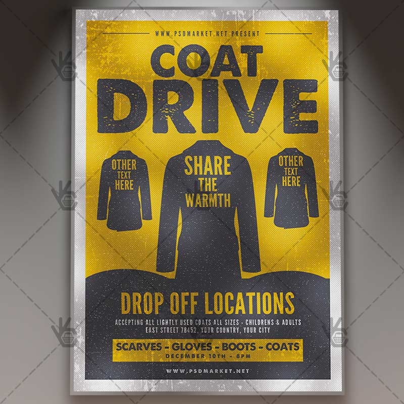 Winter Coat Drive Flyer PSD Template