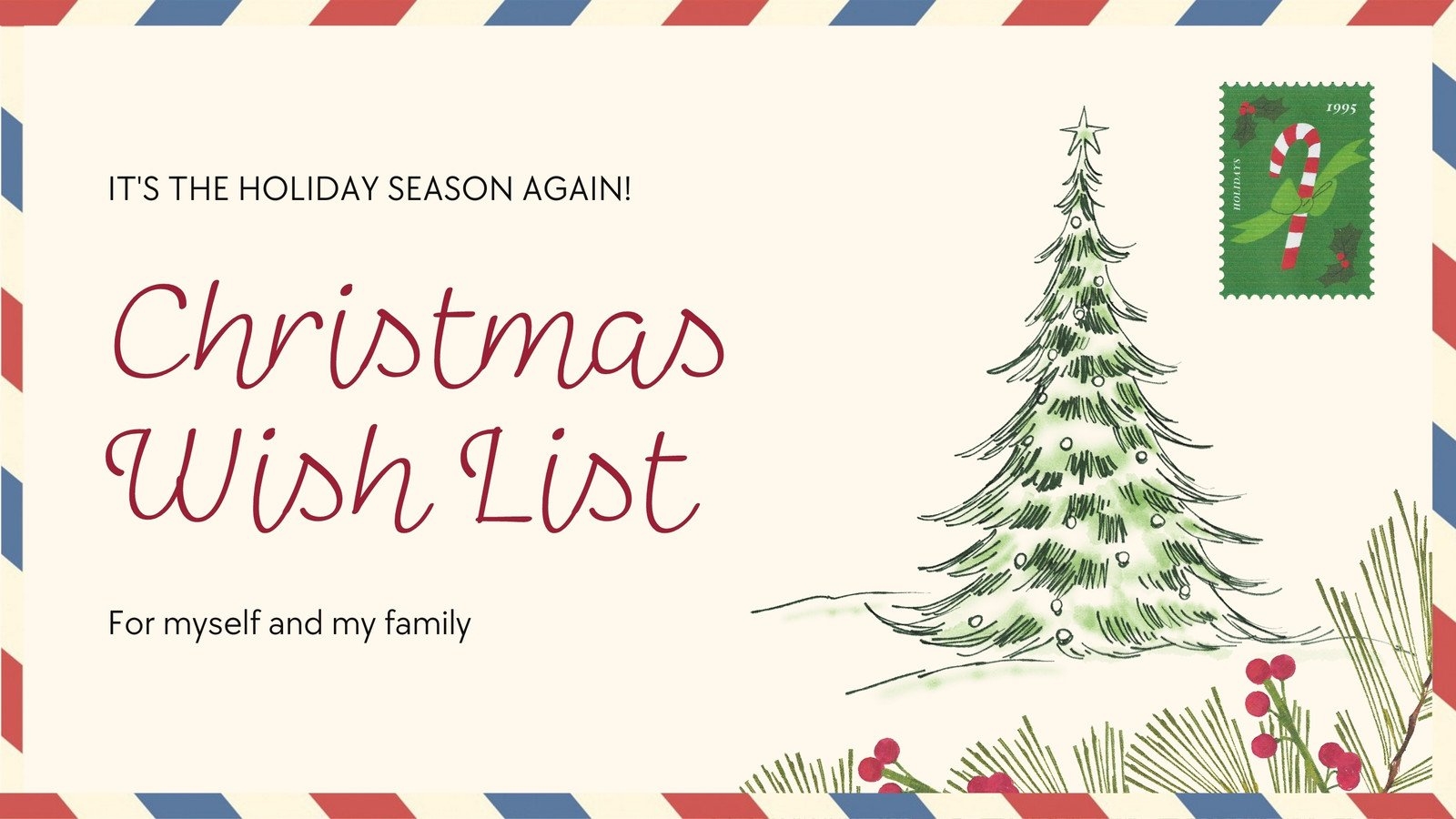 Xmas Wish List Template