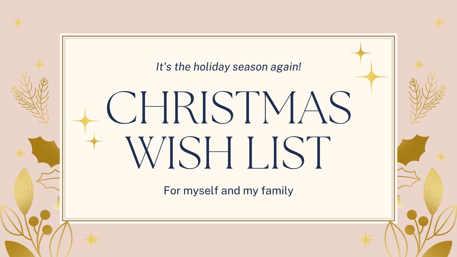 Preppy Christmas List Template