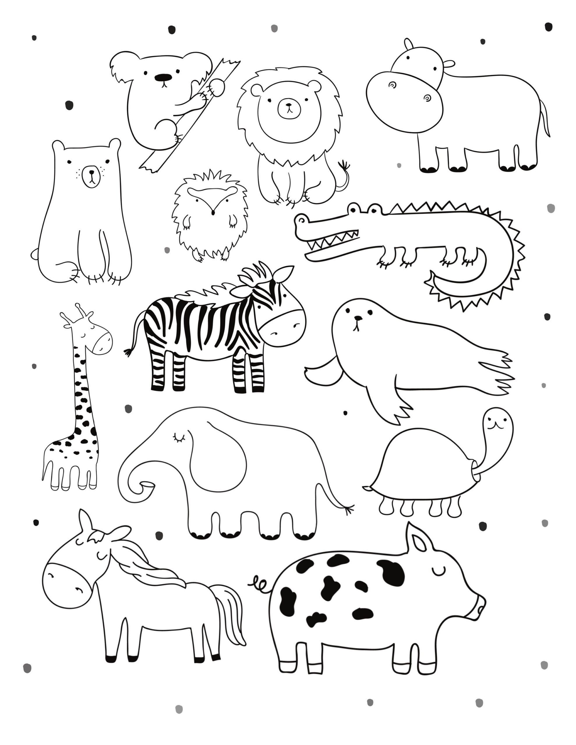 Free Printable Coloring Pages Zoo Animals
