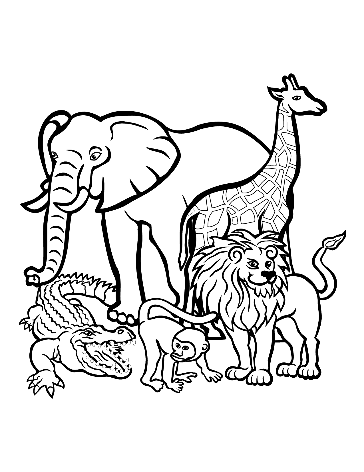 Free Printable Coloring Pages Zoo Animals