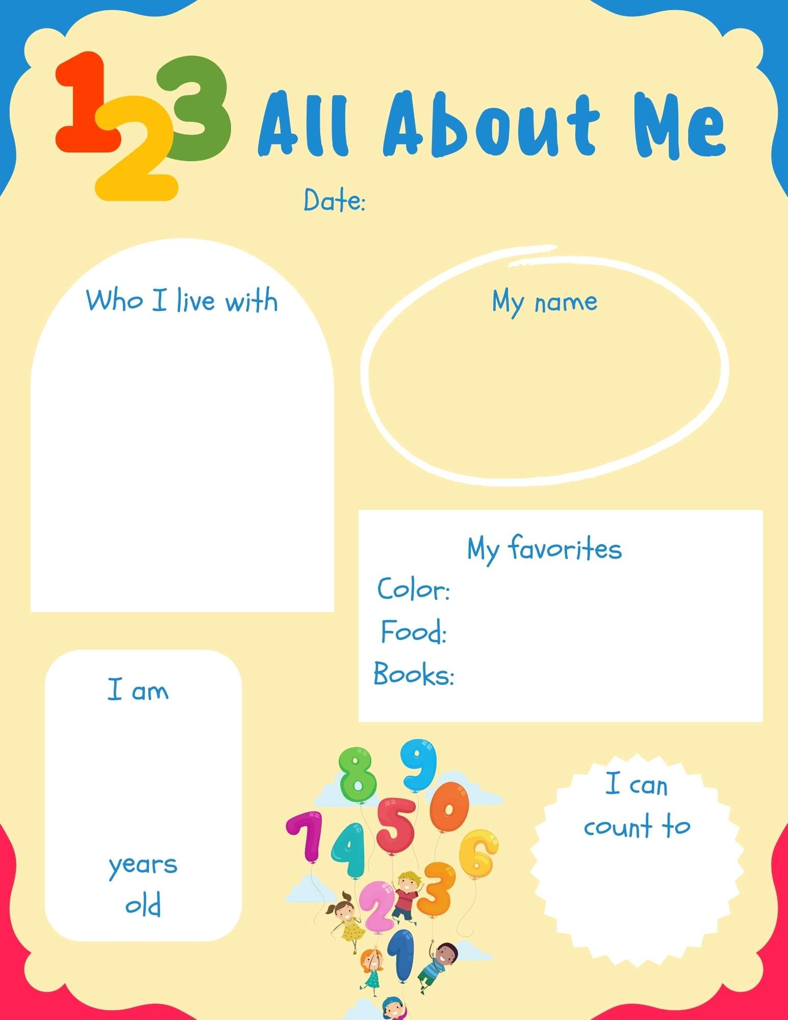 10 Free All About Me Poster For Toddlers And Preschoolers