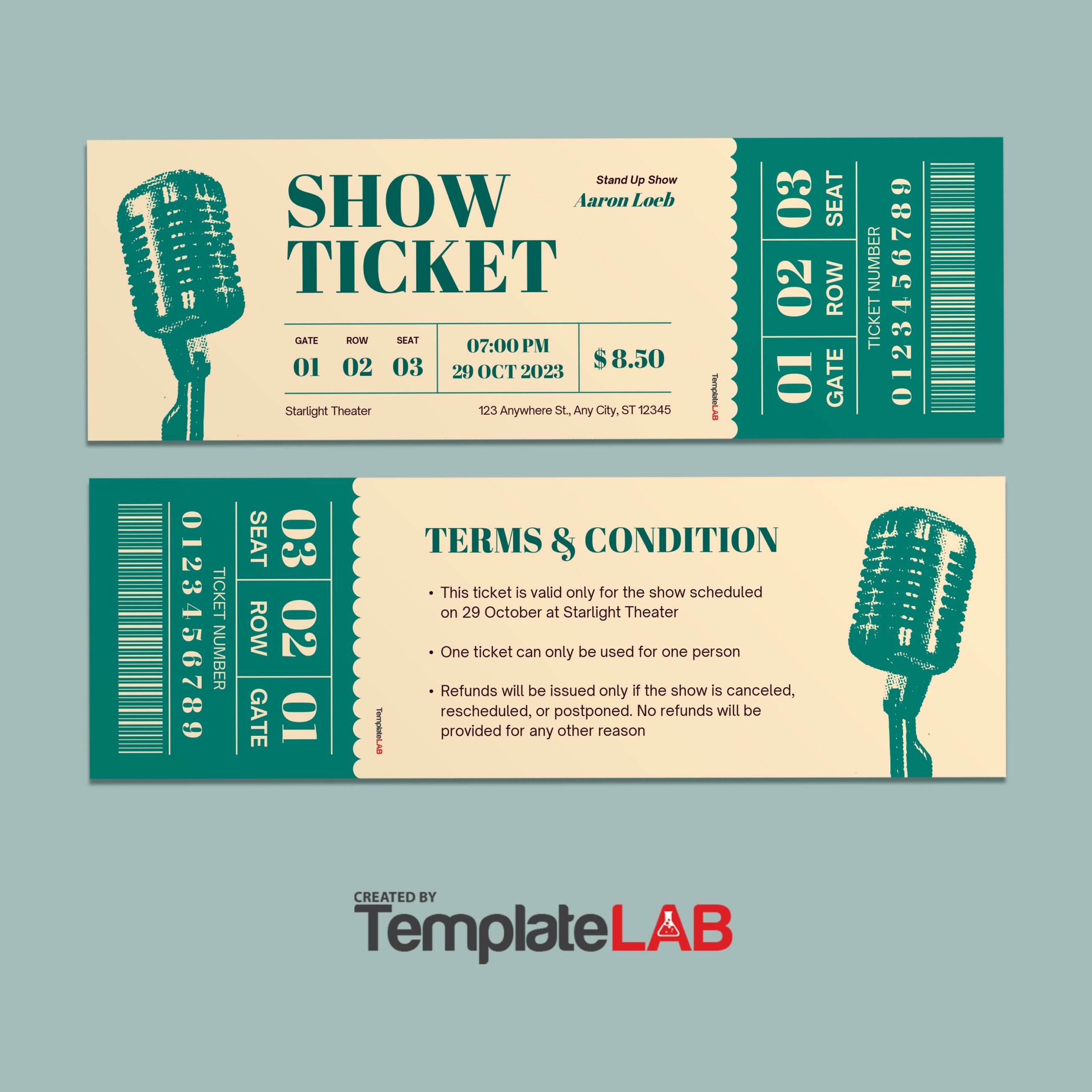 Free Printable Theatre Ticket Template