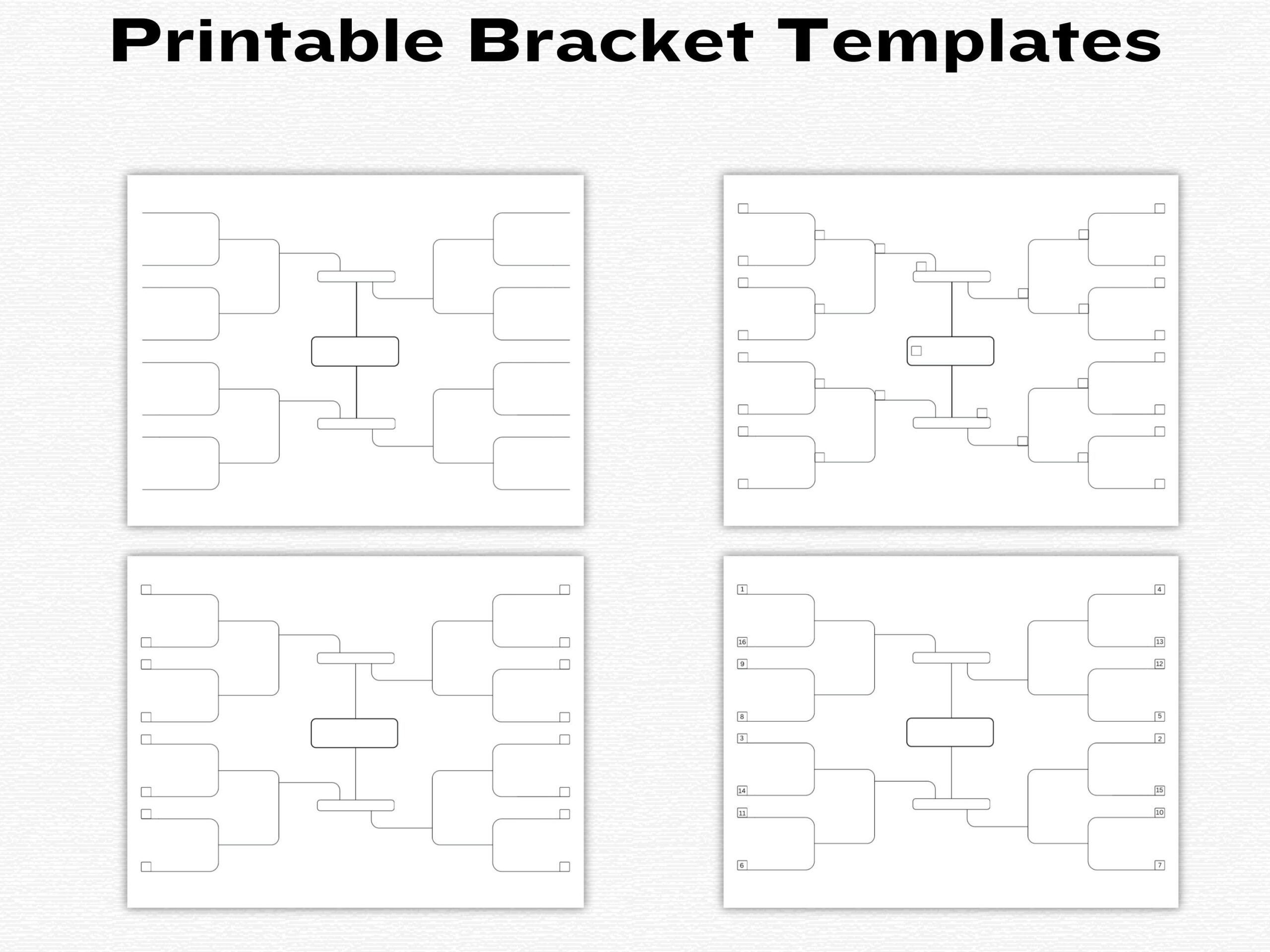 Printable Blank Bracket Template