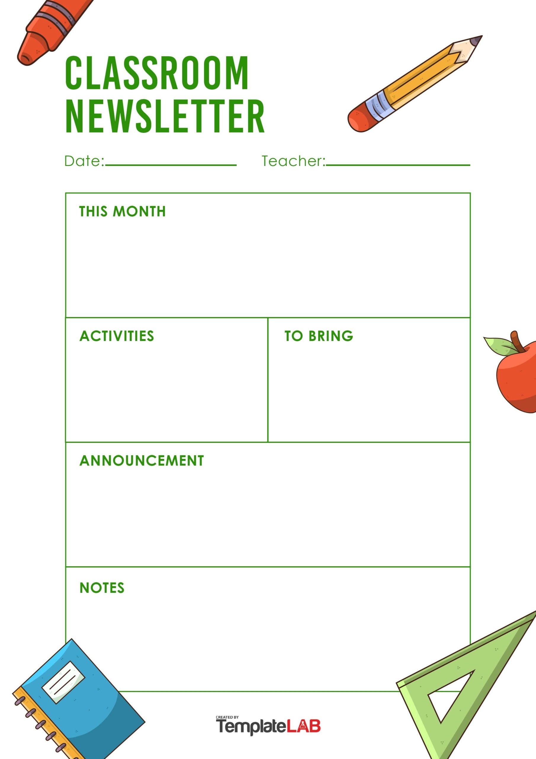 Free Preschool Newsletter Templates Printable