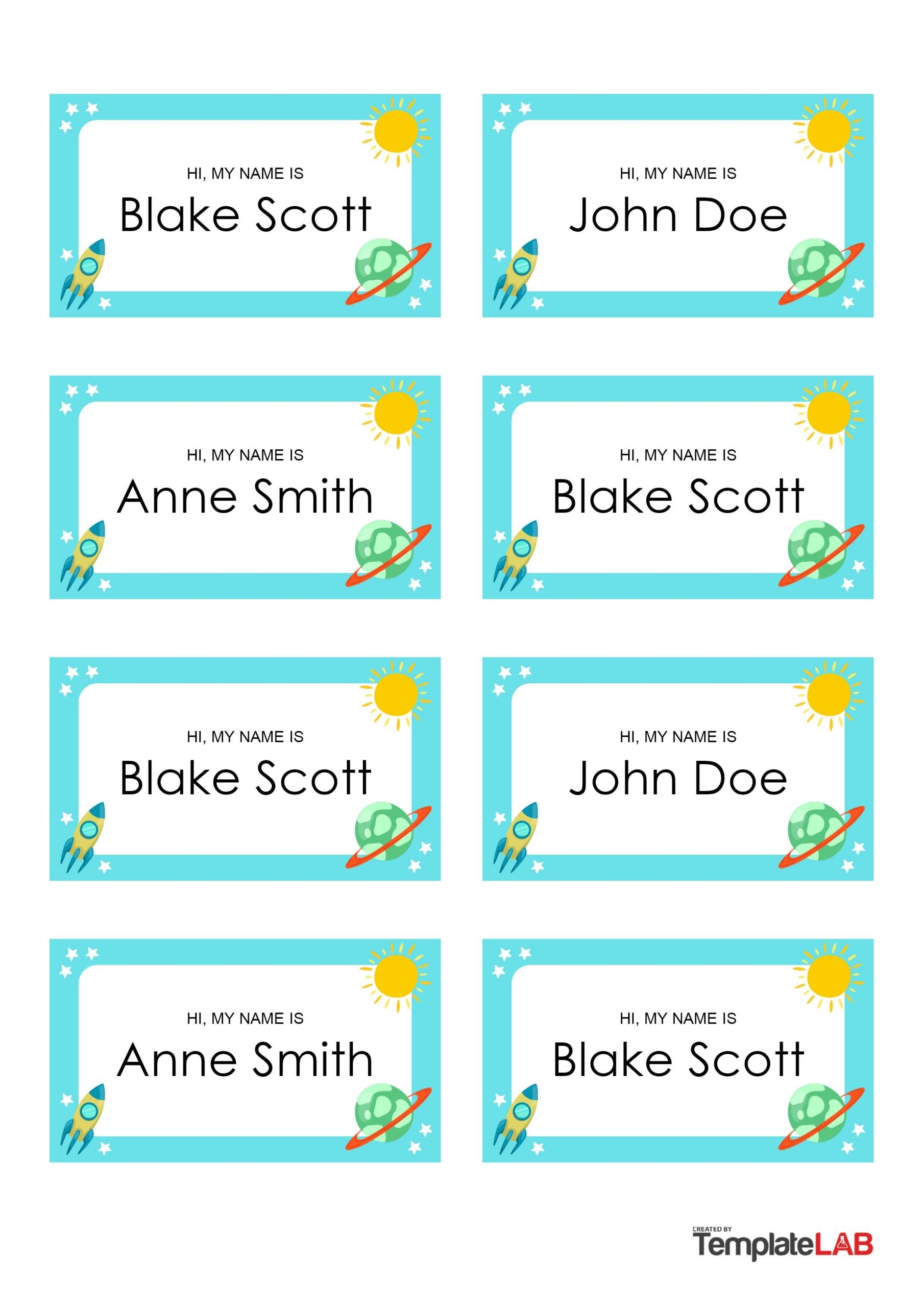 Free Template For Printable Name Tags