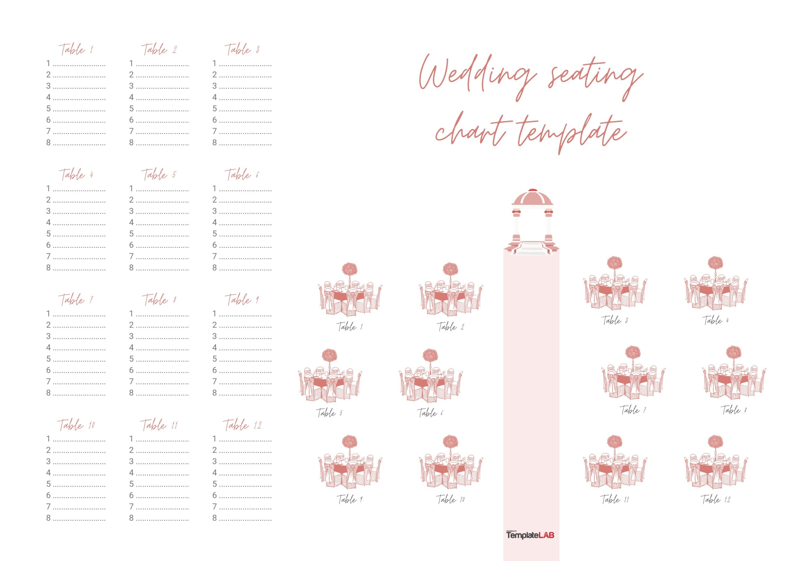 Seating Chart Template Free Printable