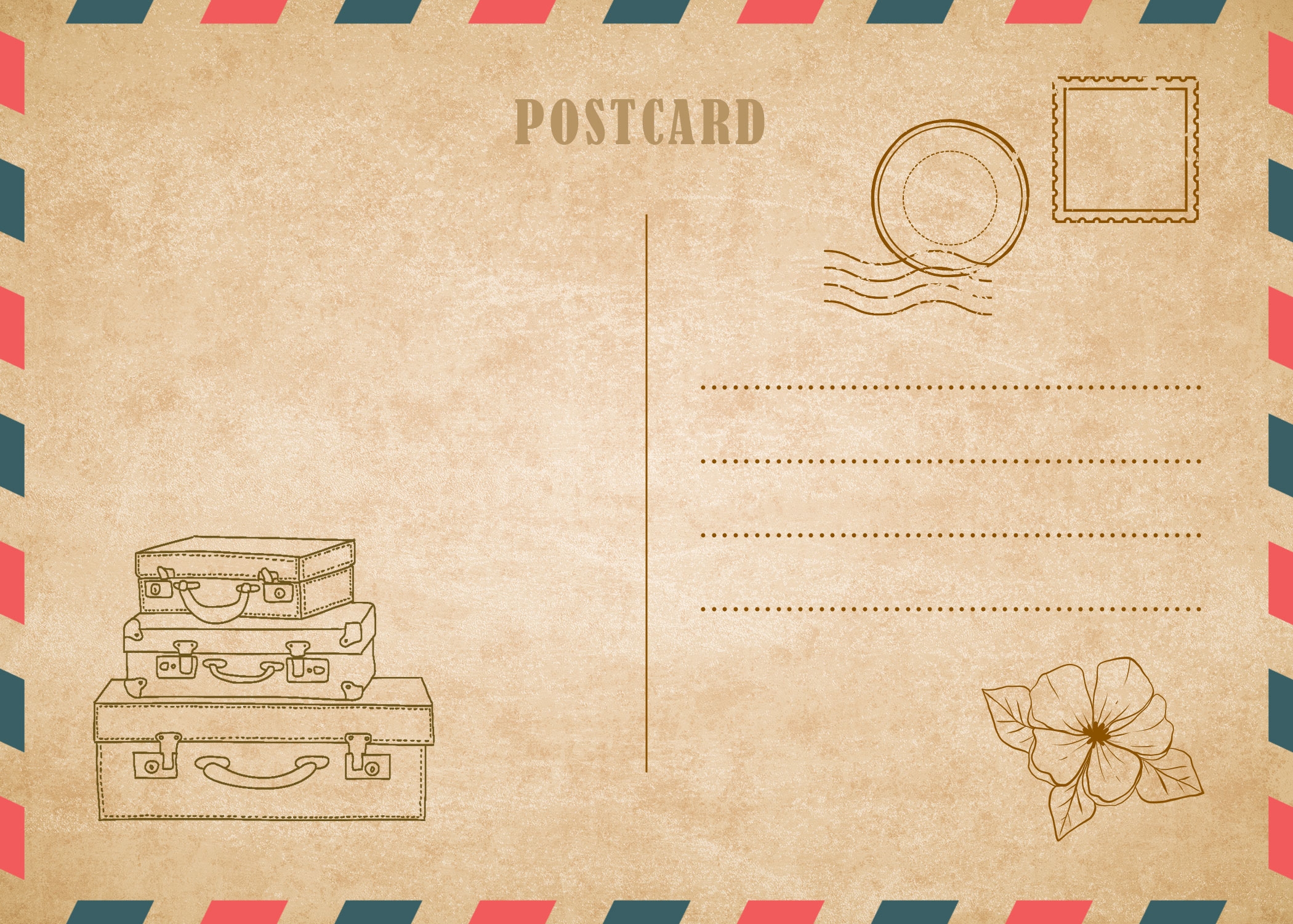 Postcard Template Free Printable