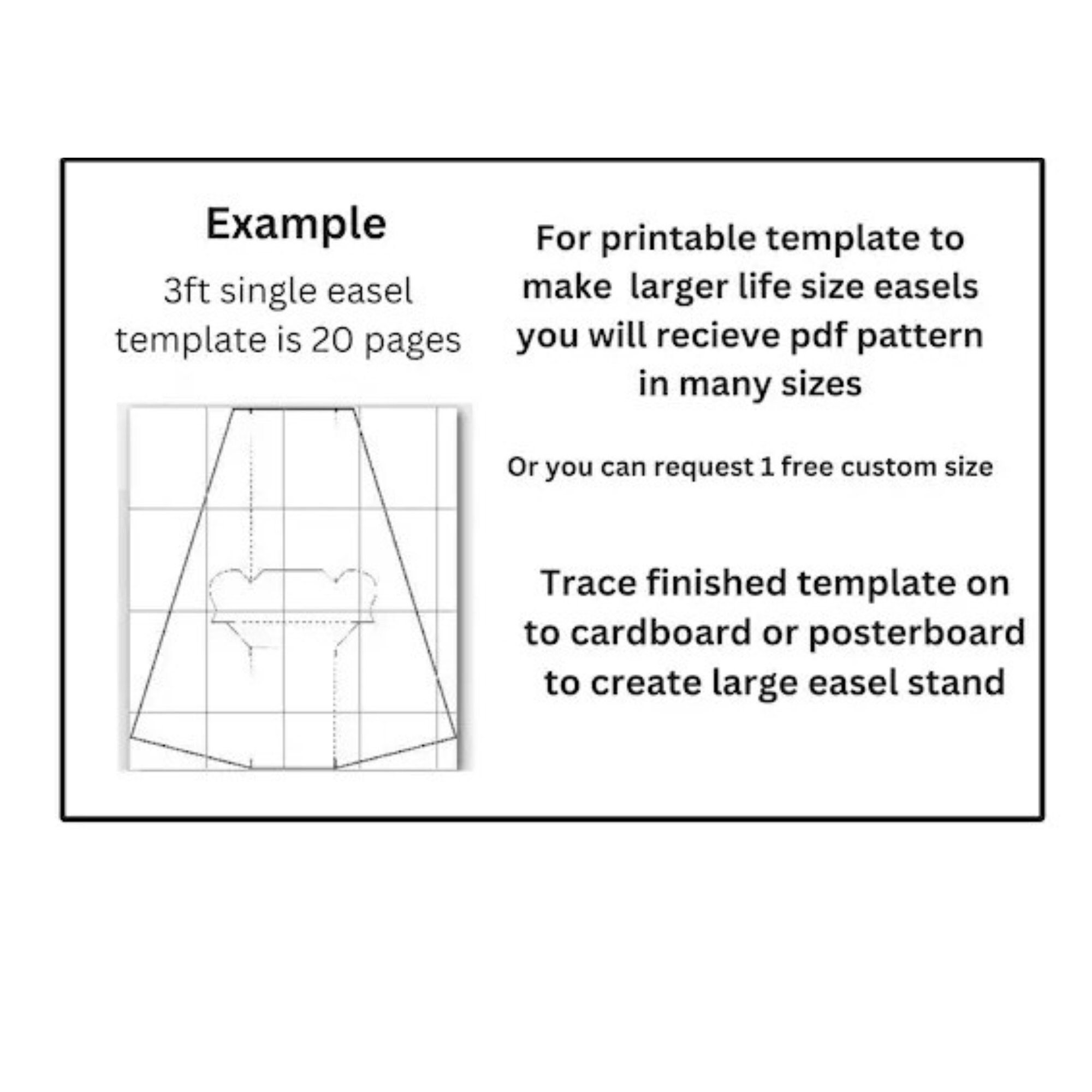 1ft 2ft 3ft 4ft 5ft 6ft Stand Template For Cardboard Cutout 