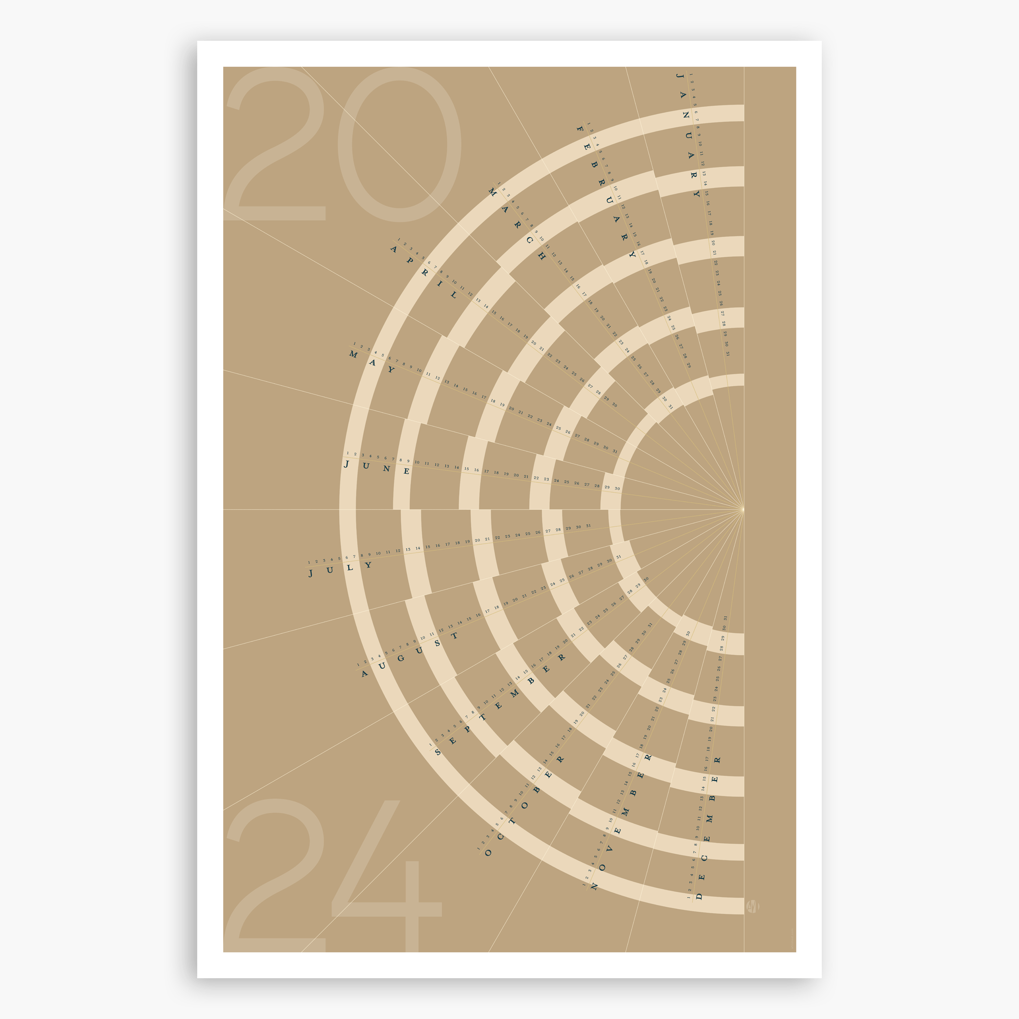 Printable Blank Month Calendar Earthtones