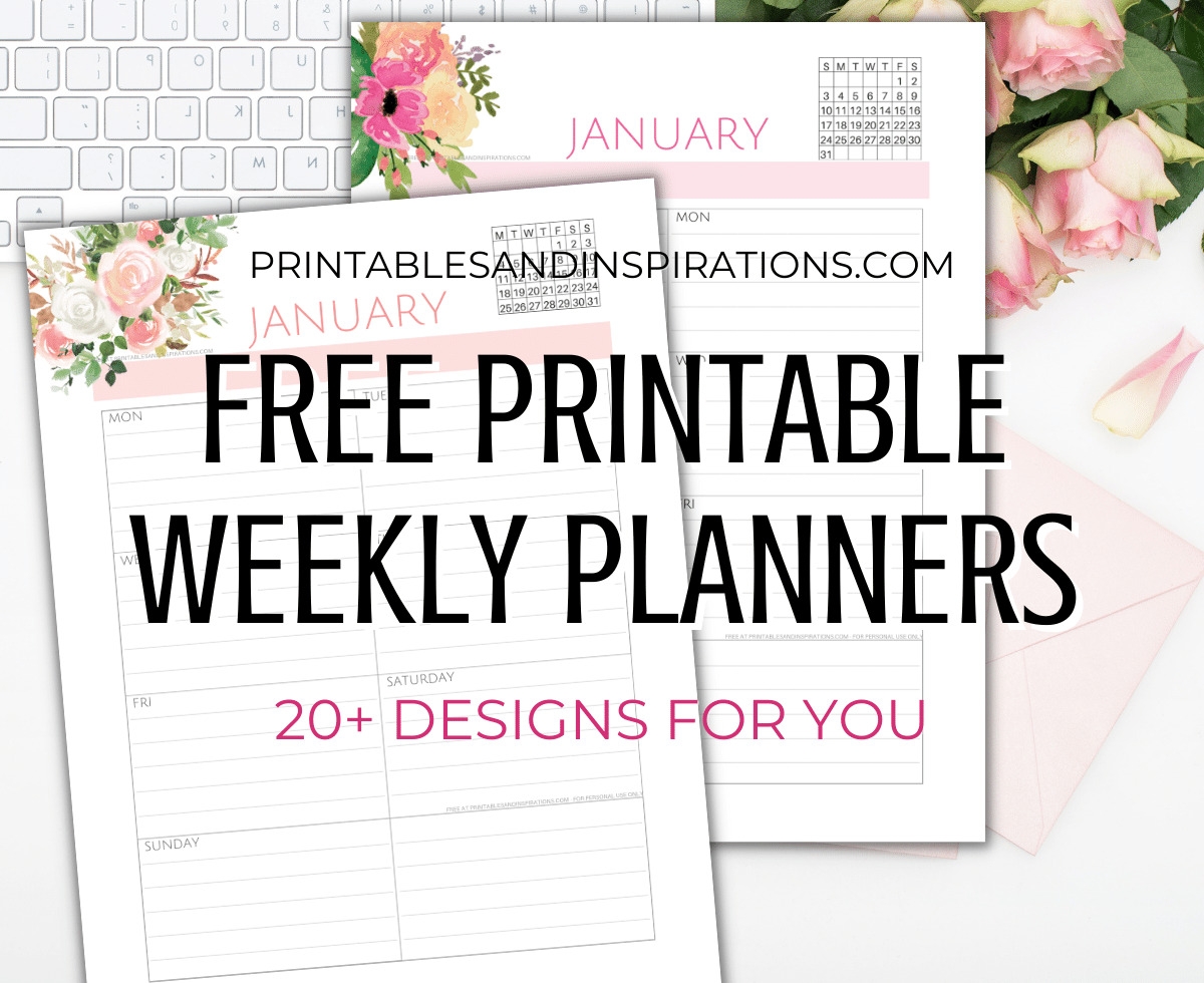 Free Printable Blank Weekly Calendar Pdf