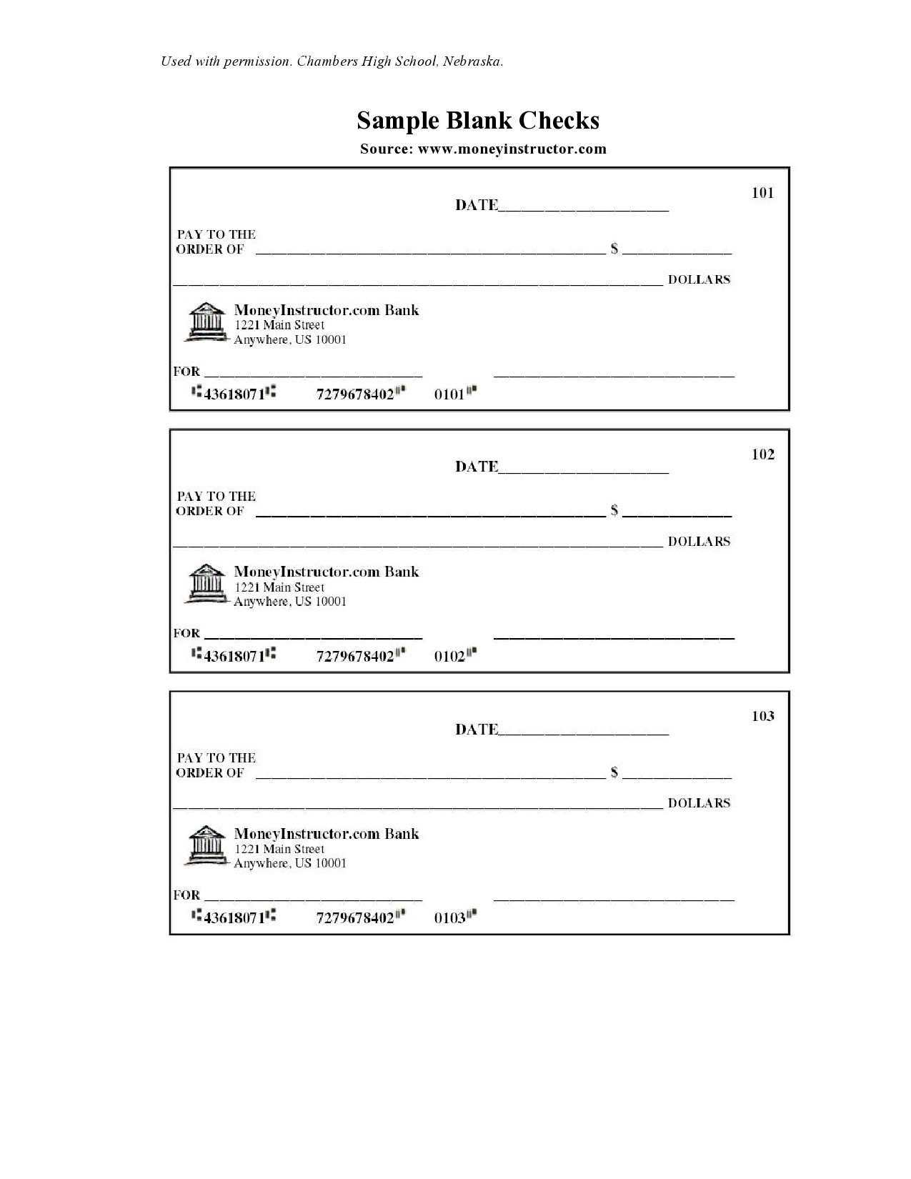 Free Printable Cheque Template