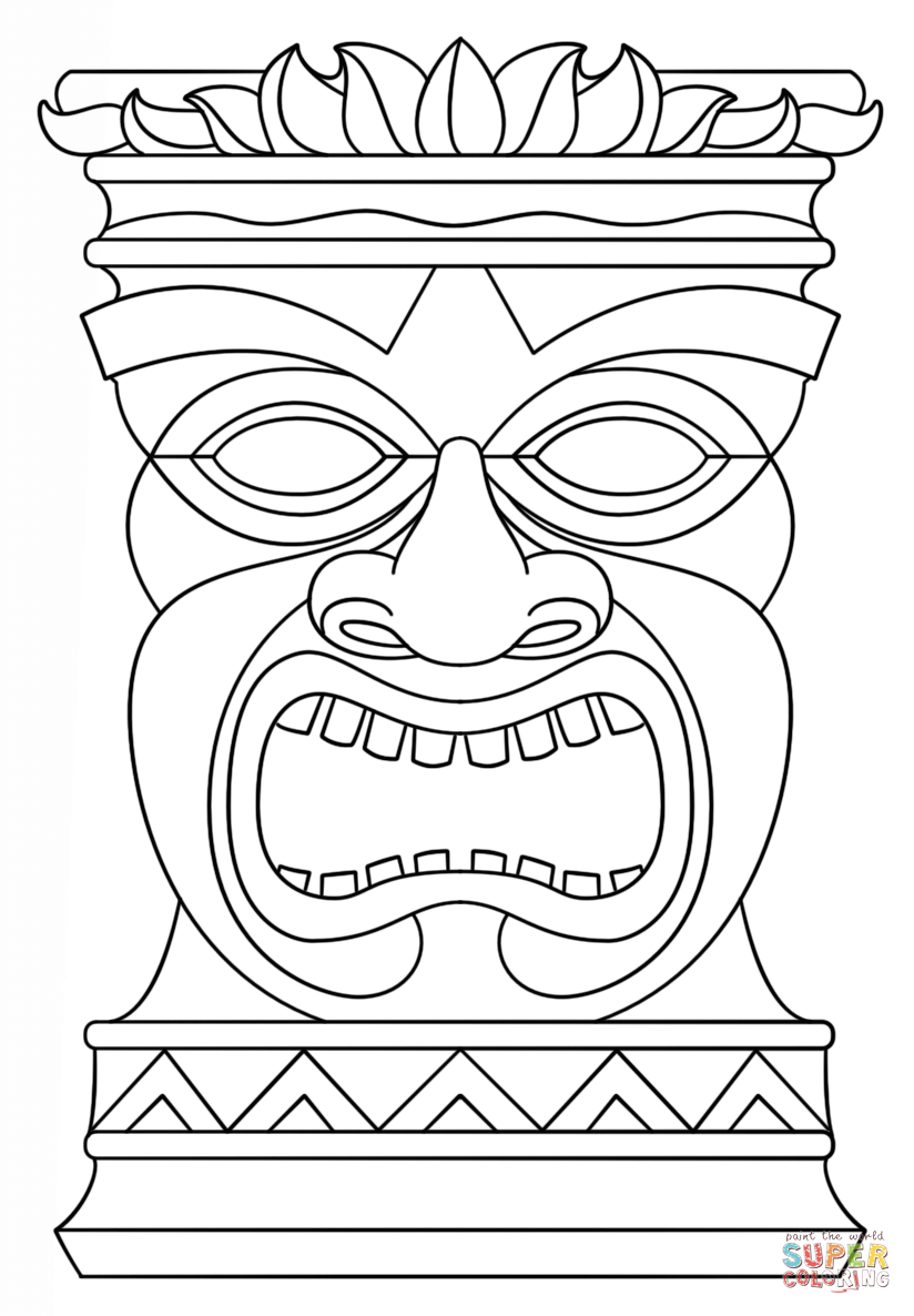Free Printable Hawaiian Tiki Template