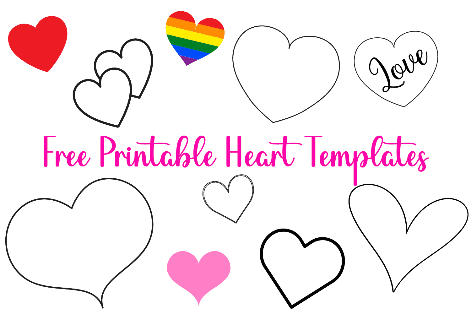 Simple Heart Template Printable Free