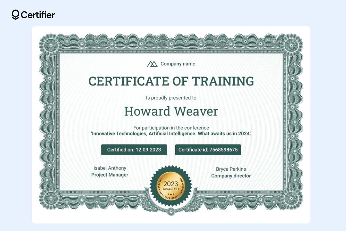 25 Free Training Certificate Templates To Use In 2025
